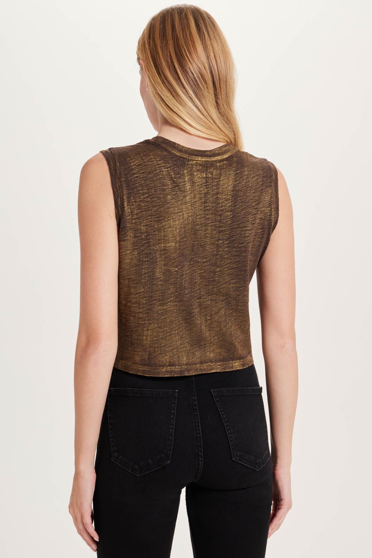 Metallic Sparkle Crop Tank