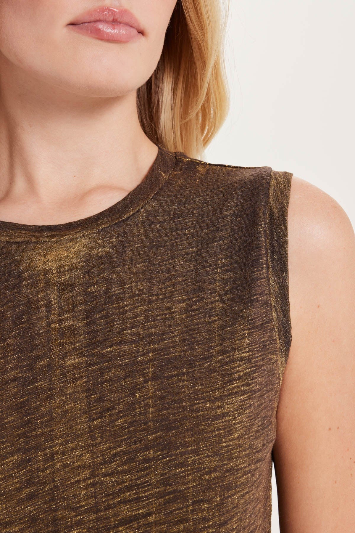 Metallic Sparkle Crop Tank