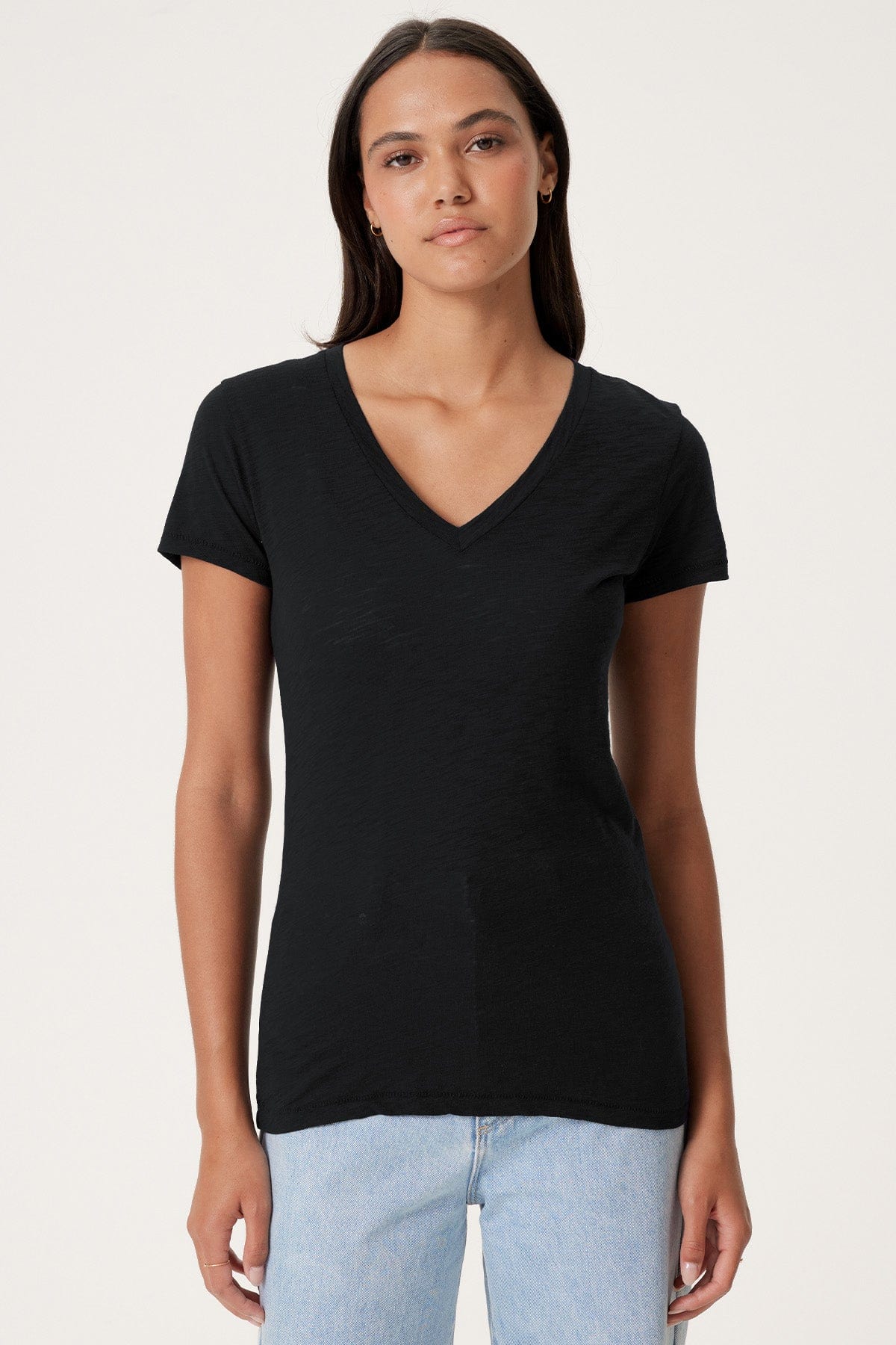 Signature Slub V Neck Tee