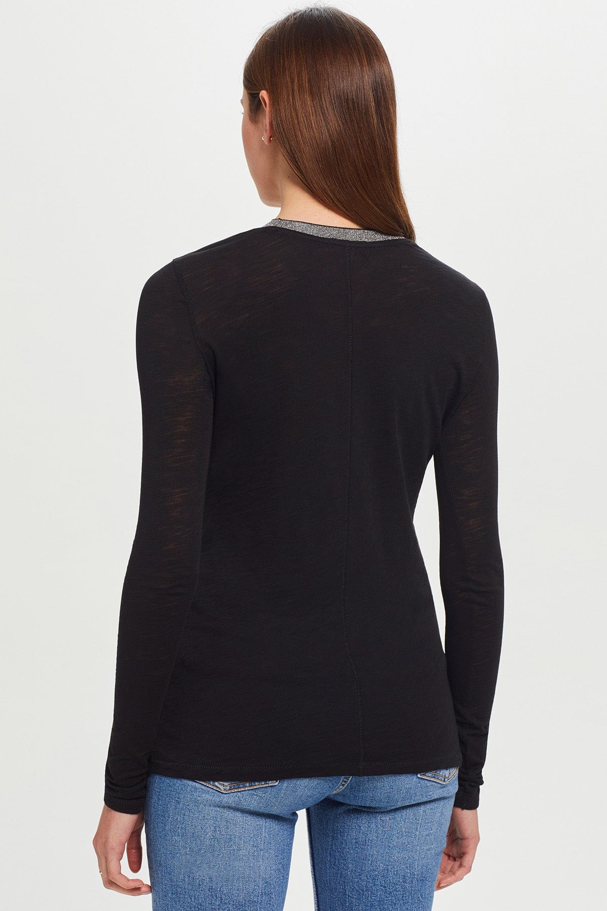 Long Sleeve Pavé Ringer Tee