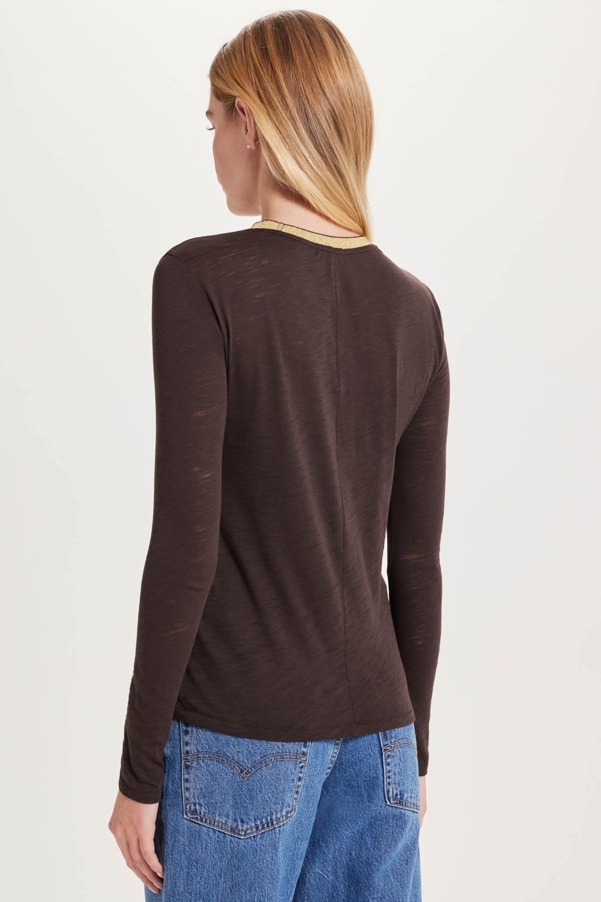 Long Sleeve Pavé Ringer Tee