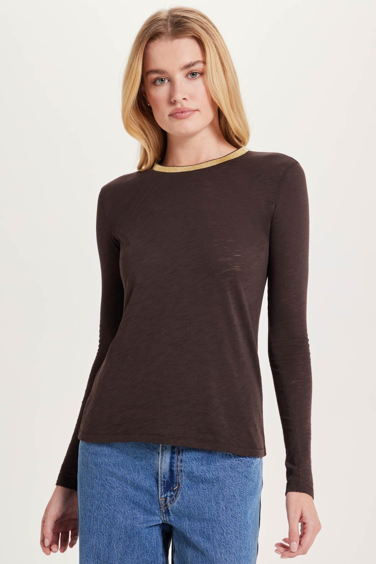 Long Sleeve Pavé Ringer Tee