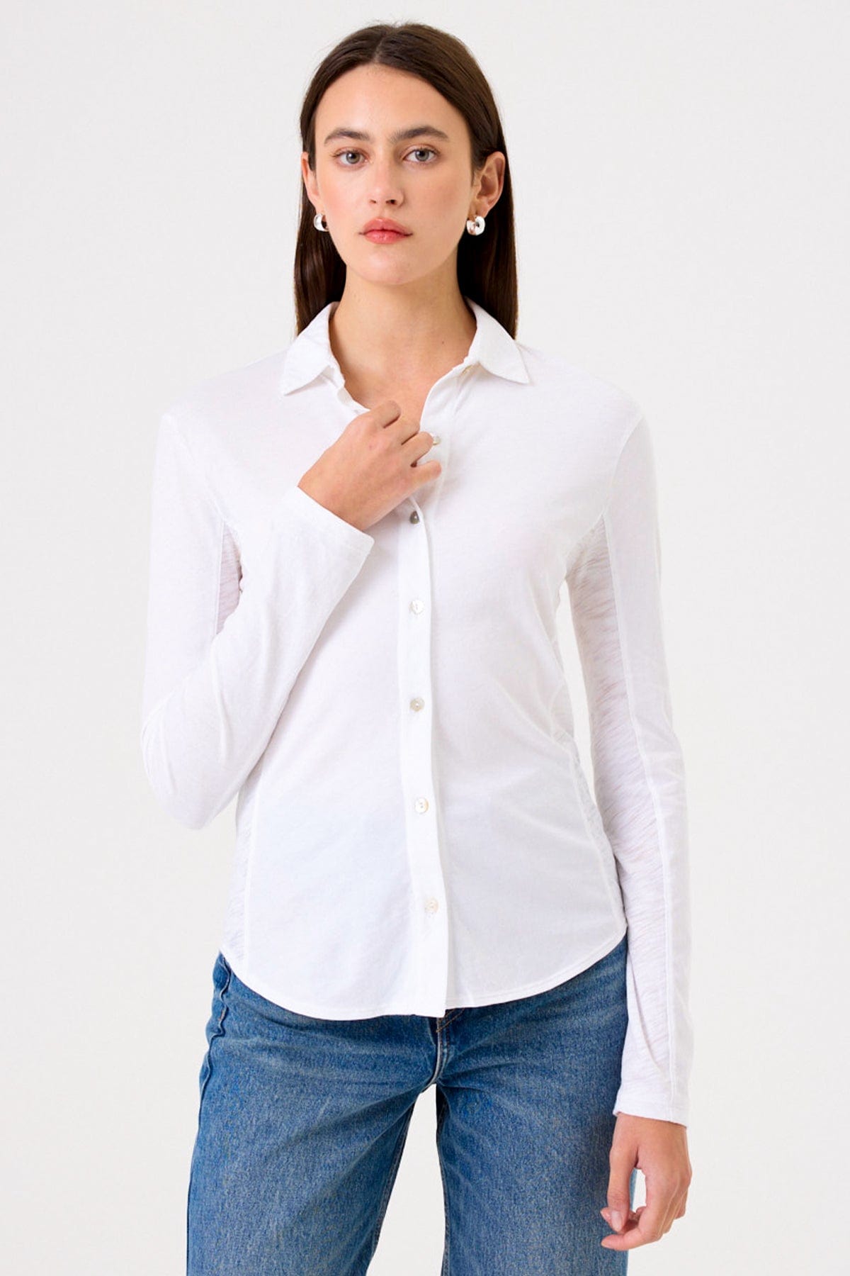 New Cinq à Sept Elisia Button Down selling Silk Shirt XS