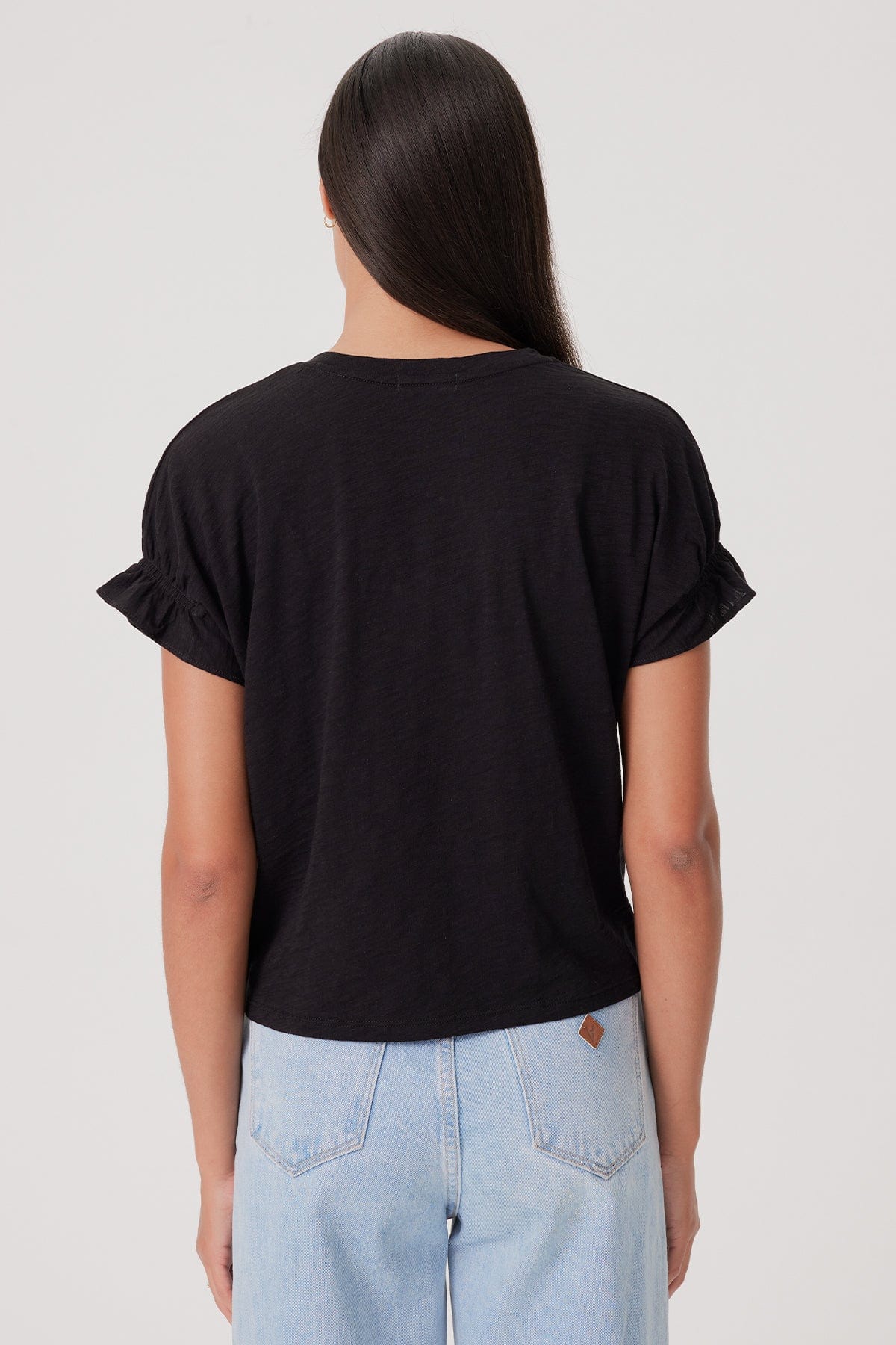 Signature Slub Puff & Ruffle Sleeve Tee