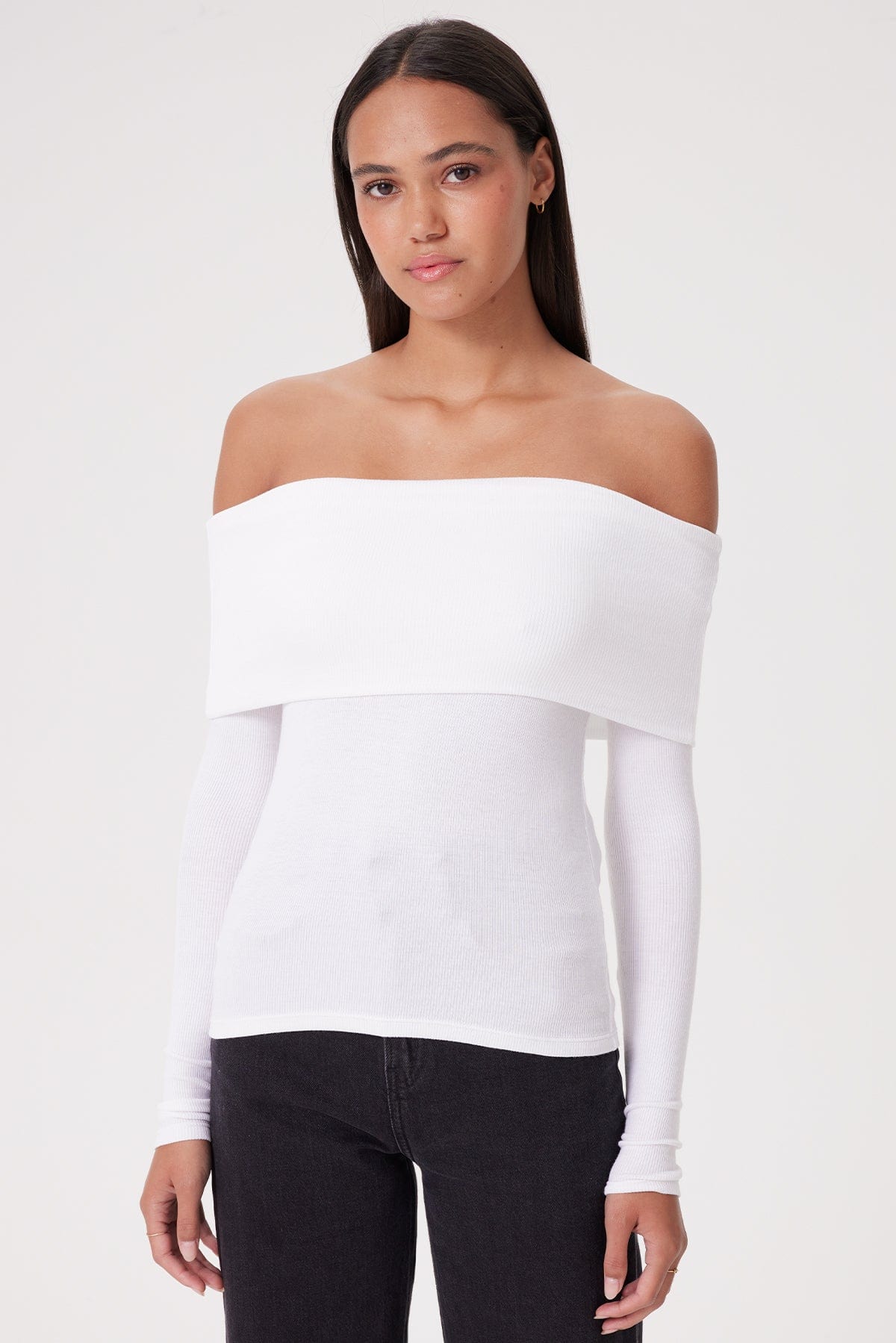 Bardot Ribbed Top