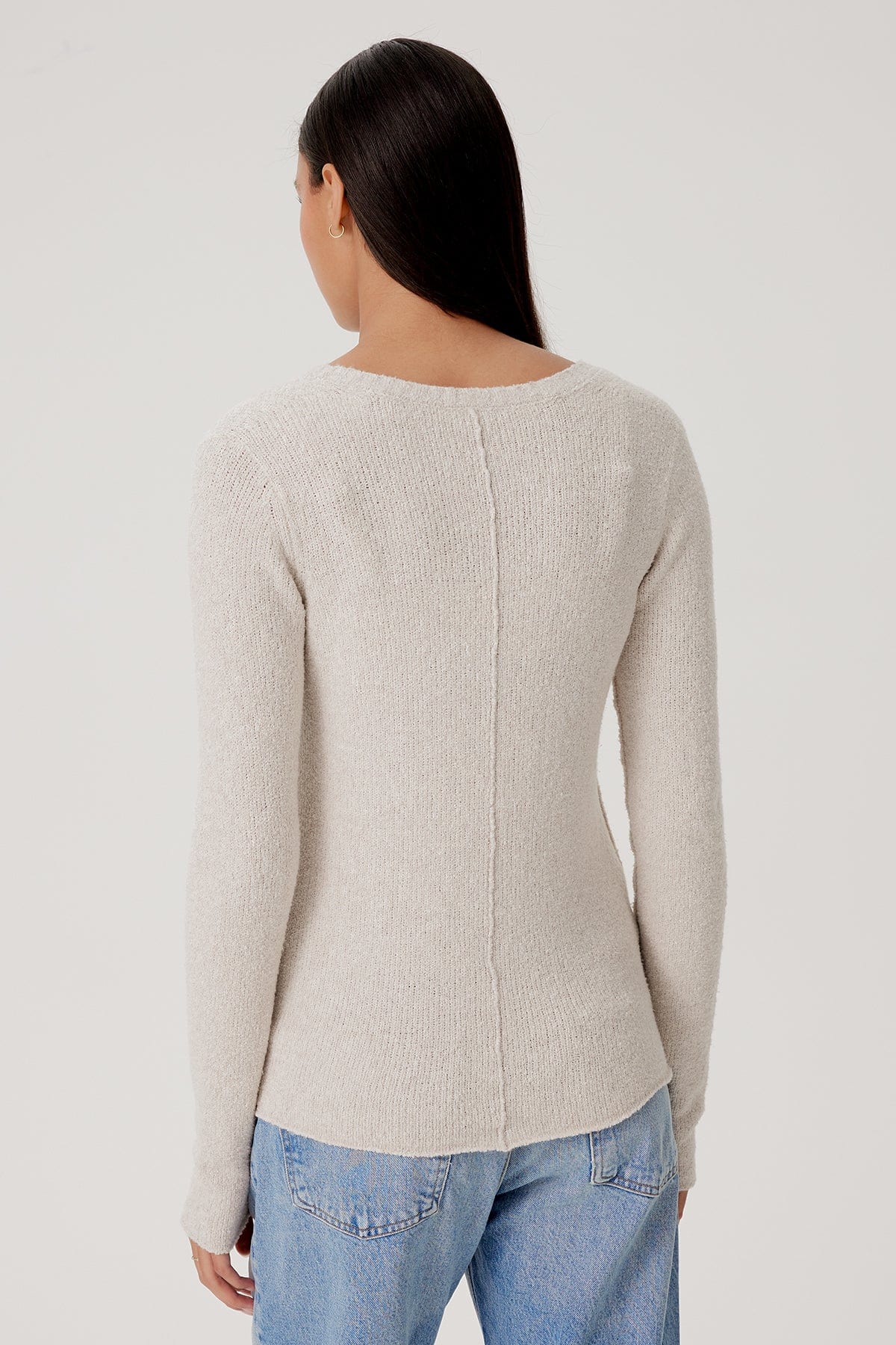 Bouclé V Neck Sweater