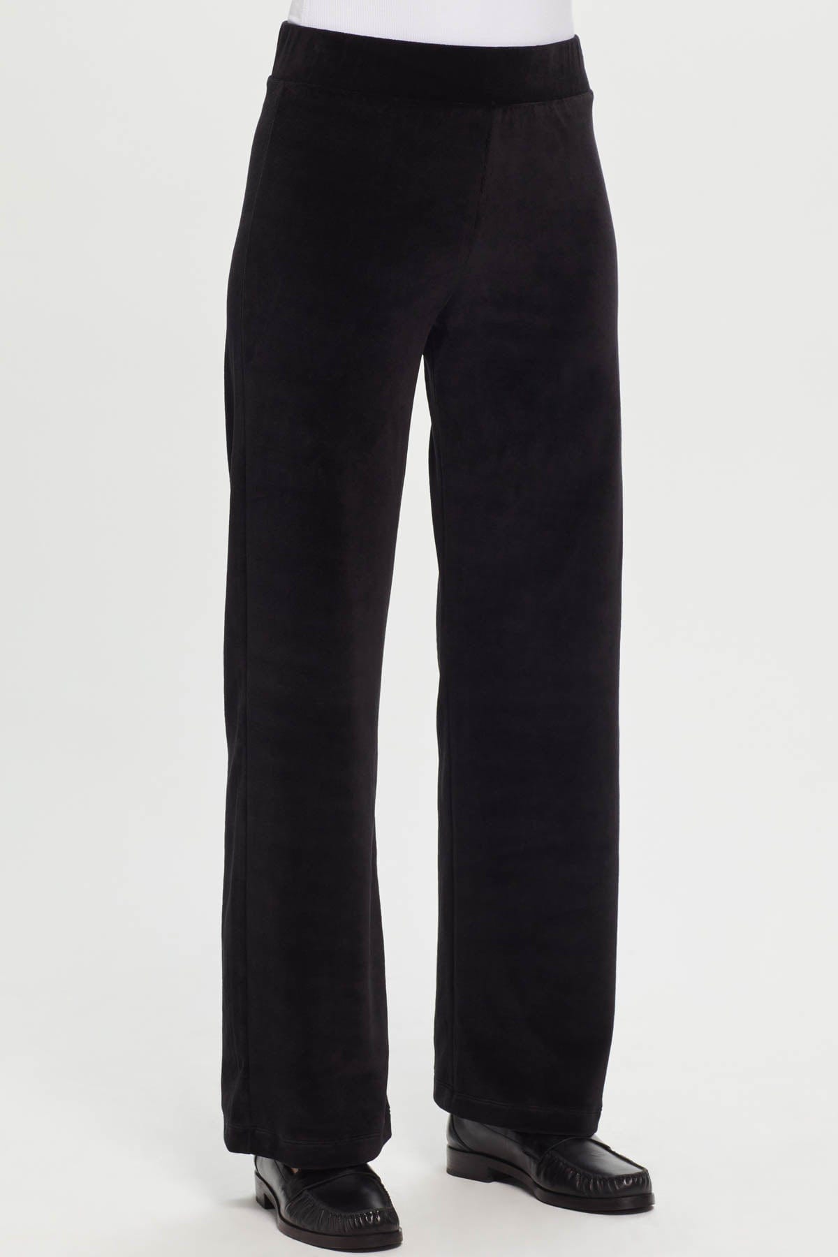 HIGH WAIST VELOUR PANTS WITH WIDE BANDED CUFFS