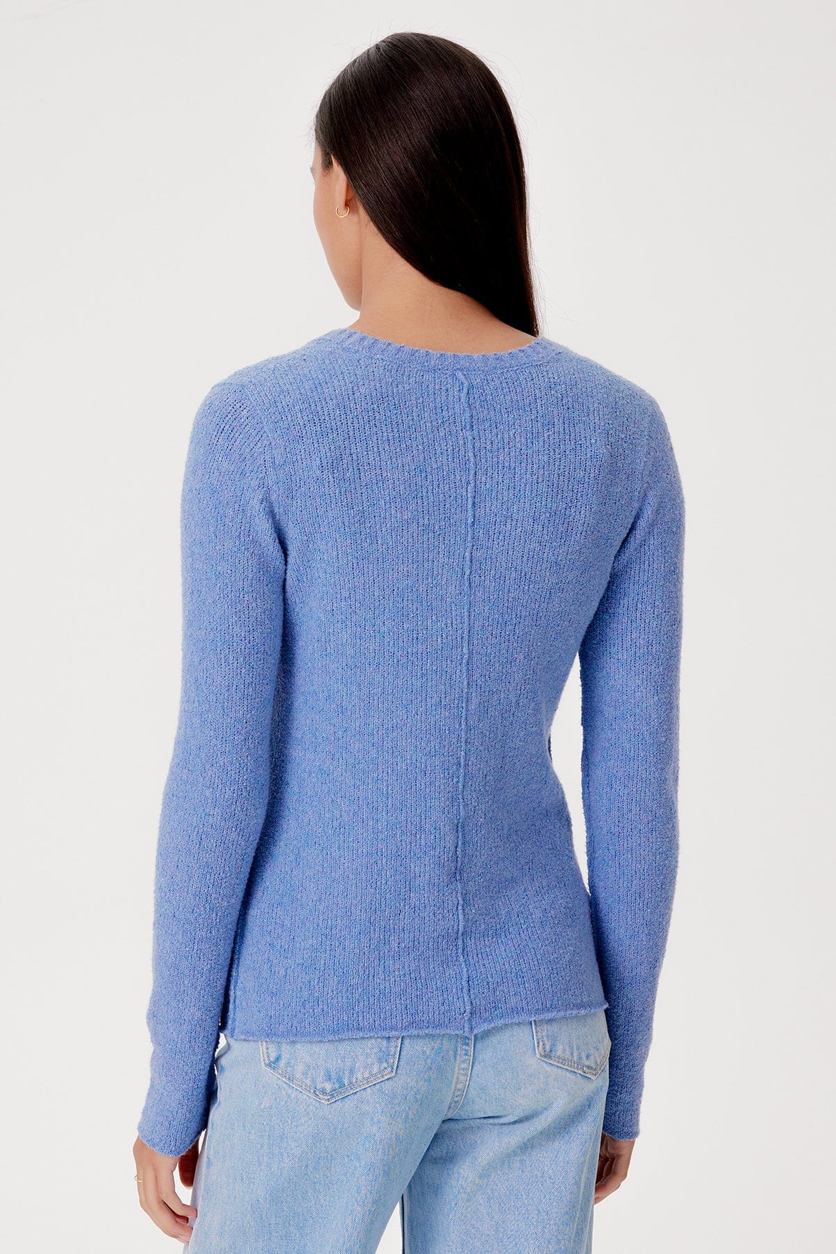 Goldie LeWinter Bouclé V Neck Sweater