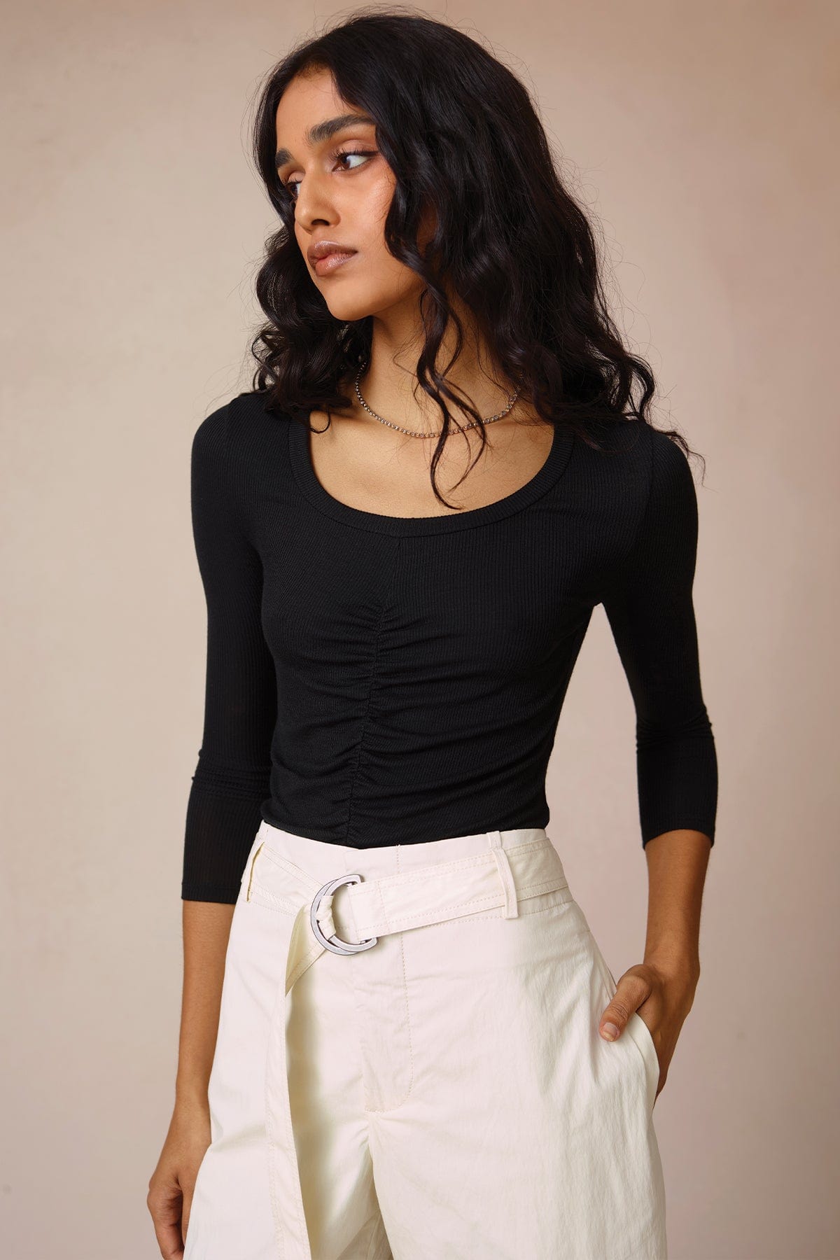 Goldie LeWinter Cate Ribbed Top