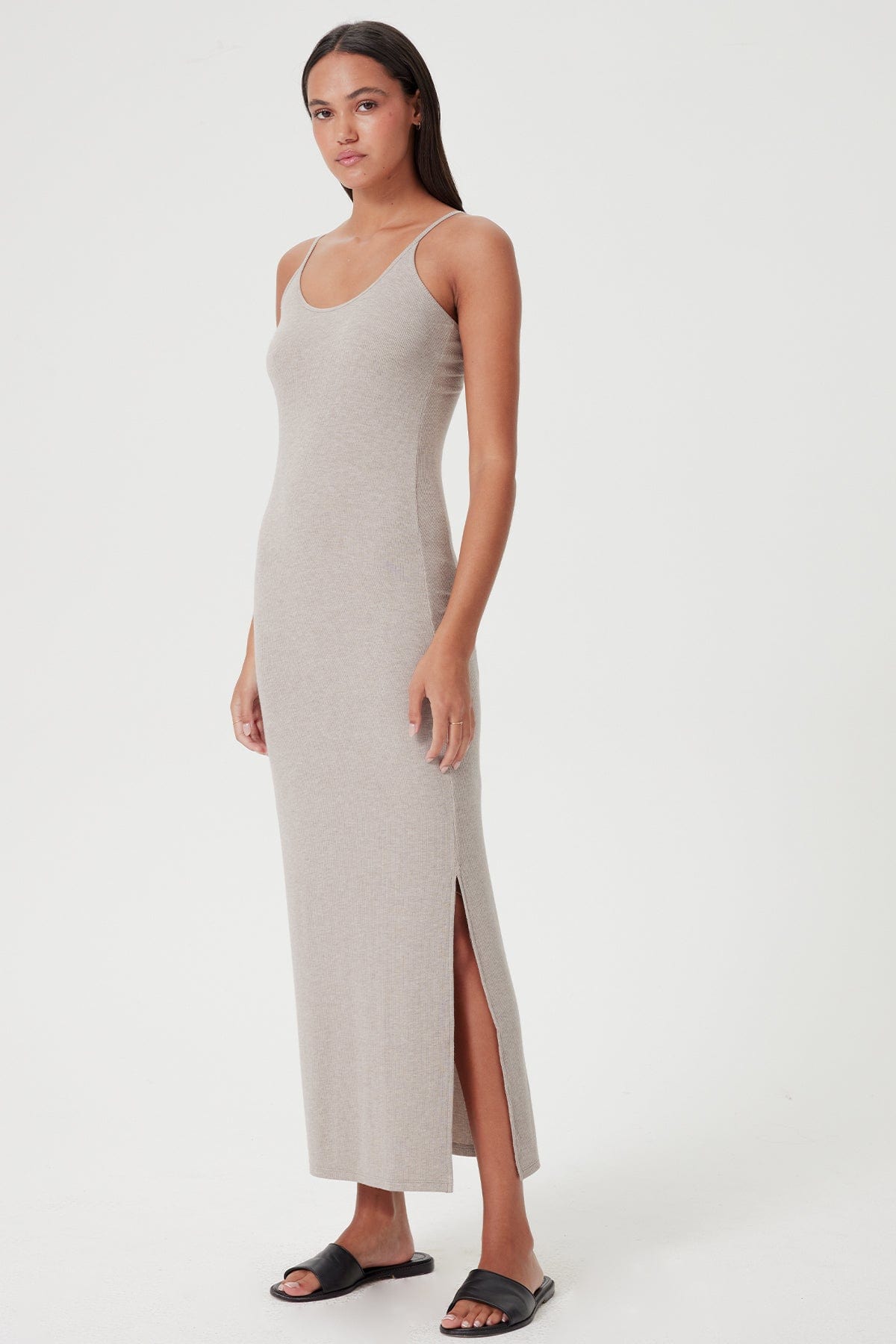 Goldie LeWinter Claire Ribbed Maxi Dress