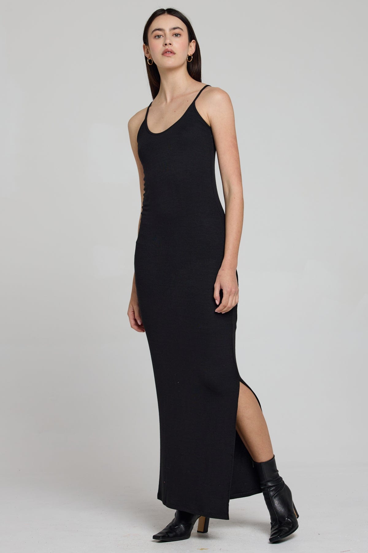 Goldie LeWinter Claire Ribbed Maxi Dress