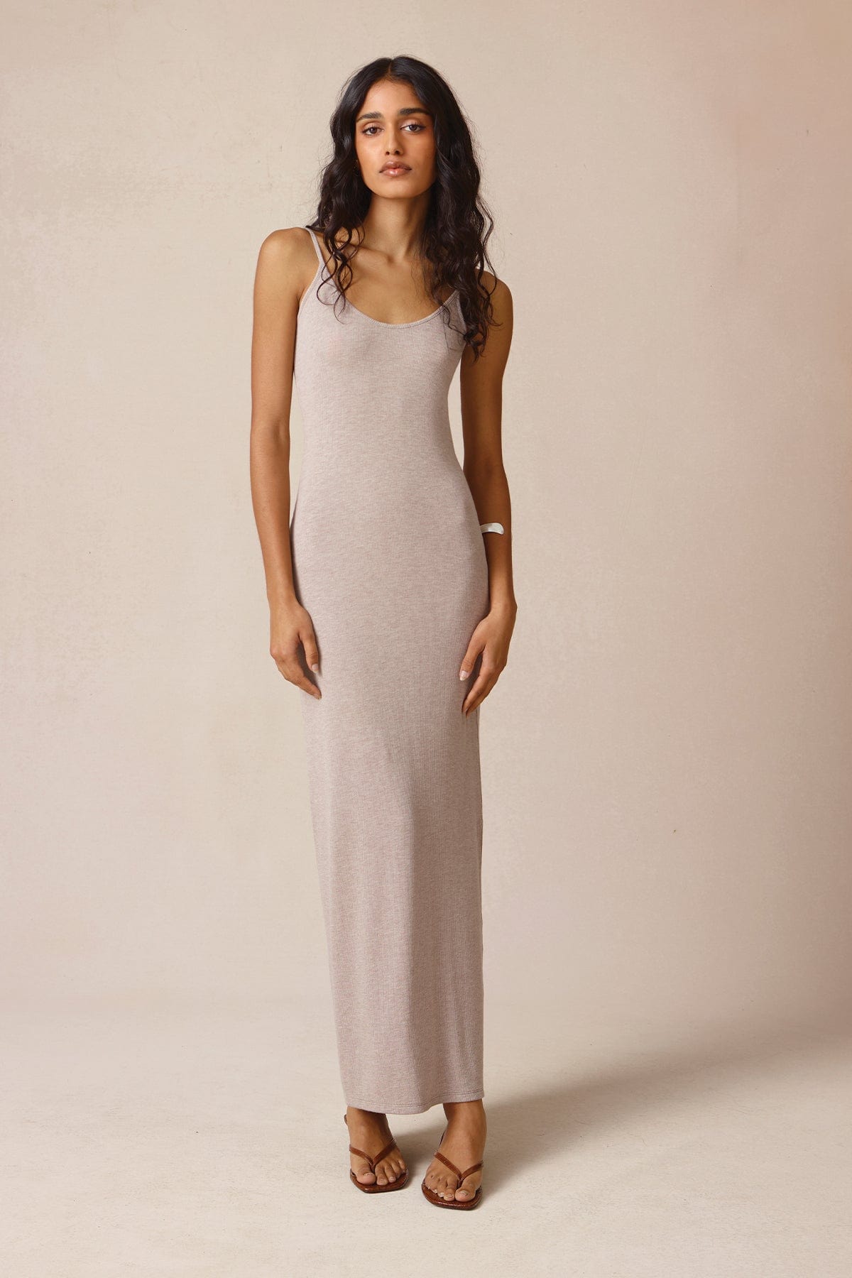 Goldie LeWinter Claire Ribbed Maxi Dress