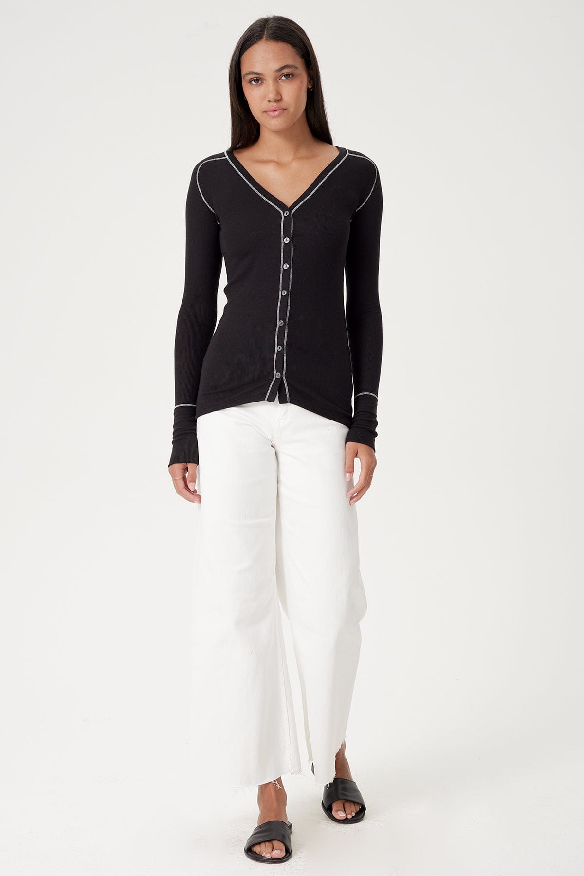 Goldie LeWinter Lilian Saddle Shoulder Cardigan