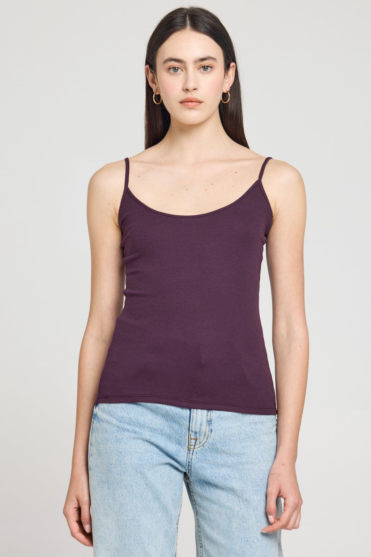 Goldie LeWinter SALE XS / Aubergine Ribbed Cami