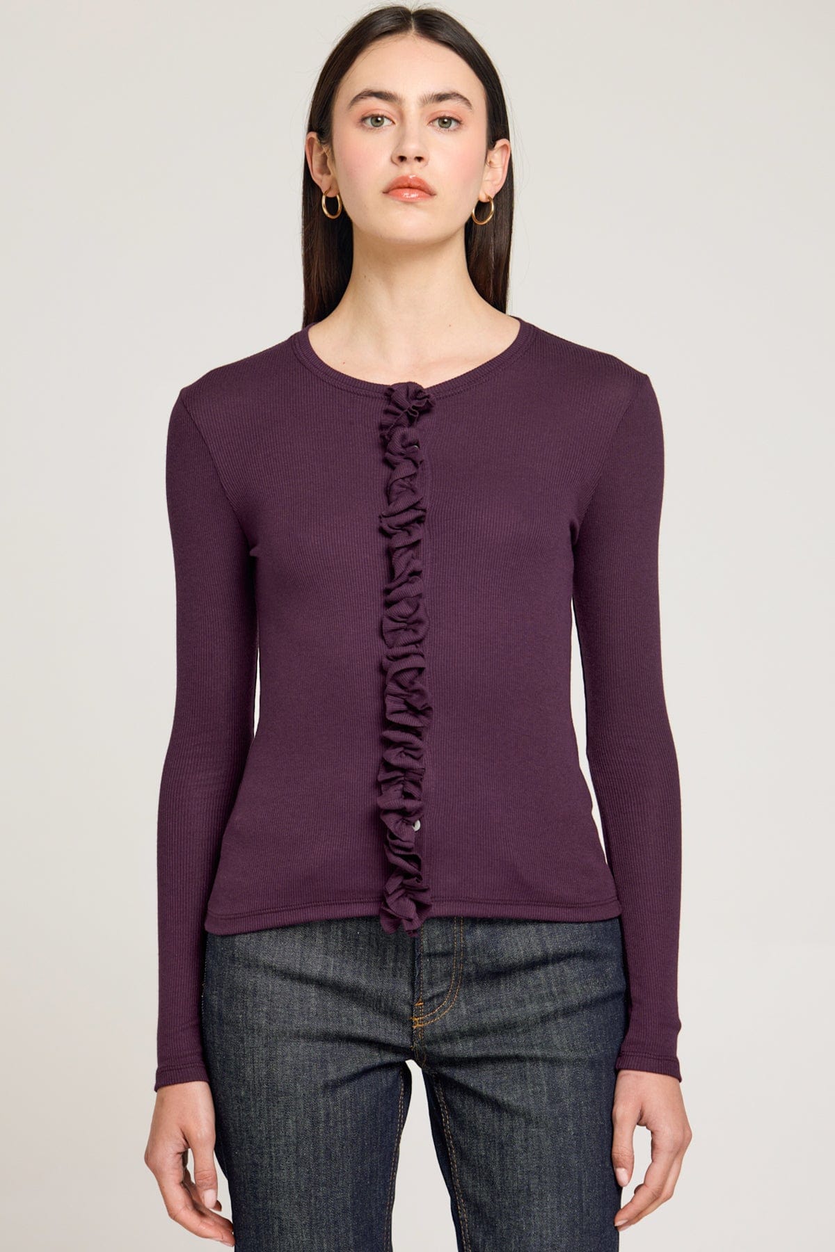 Goldie LeWinter SALE XS / Aubergine Rosaline Cardigan