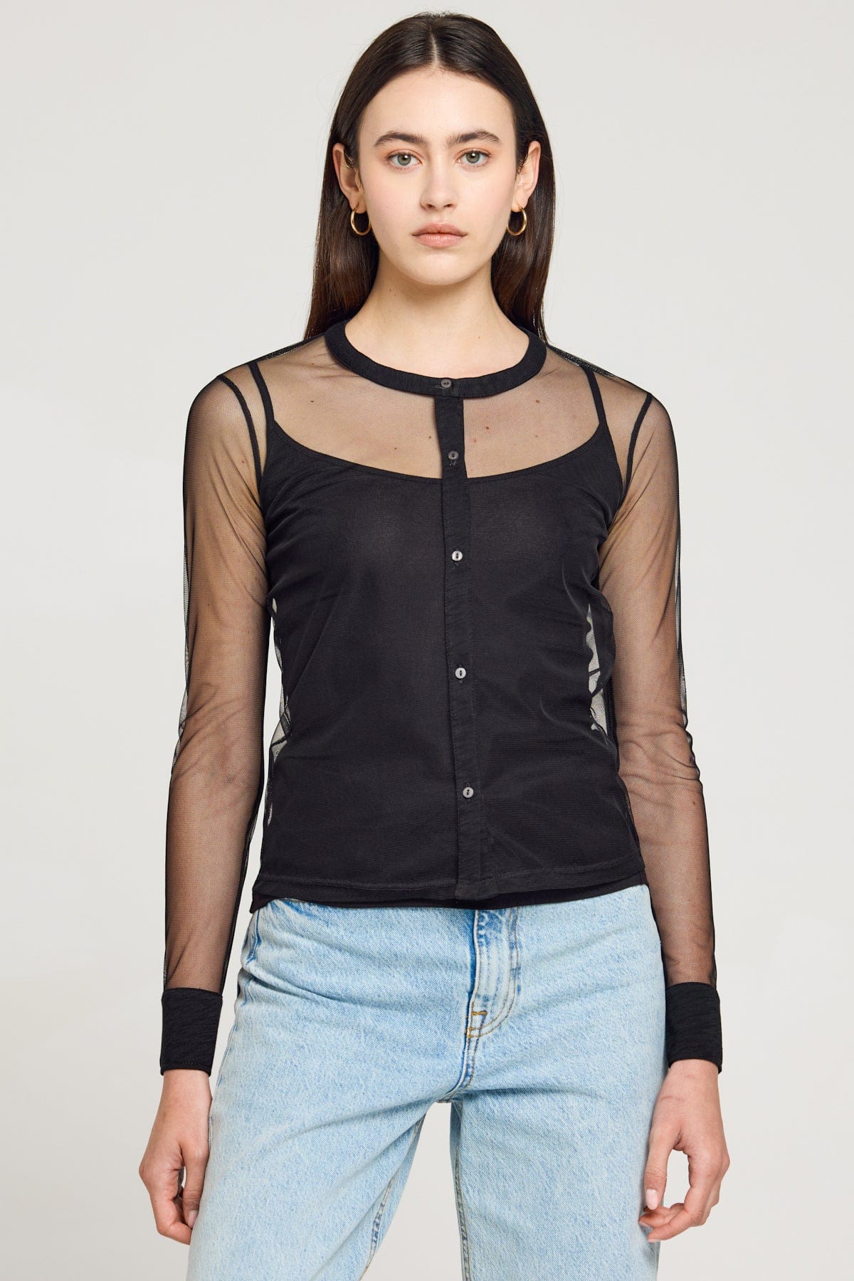 Goldie LeWinter SALE XS / Black About Last Night Tulle Shirt