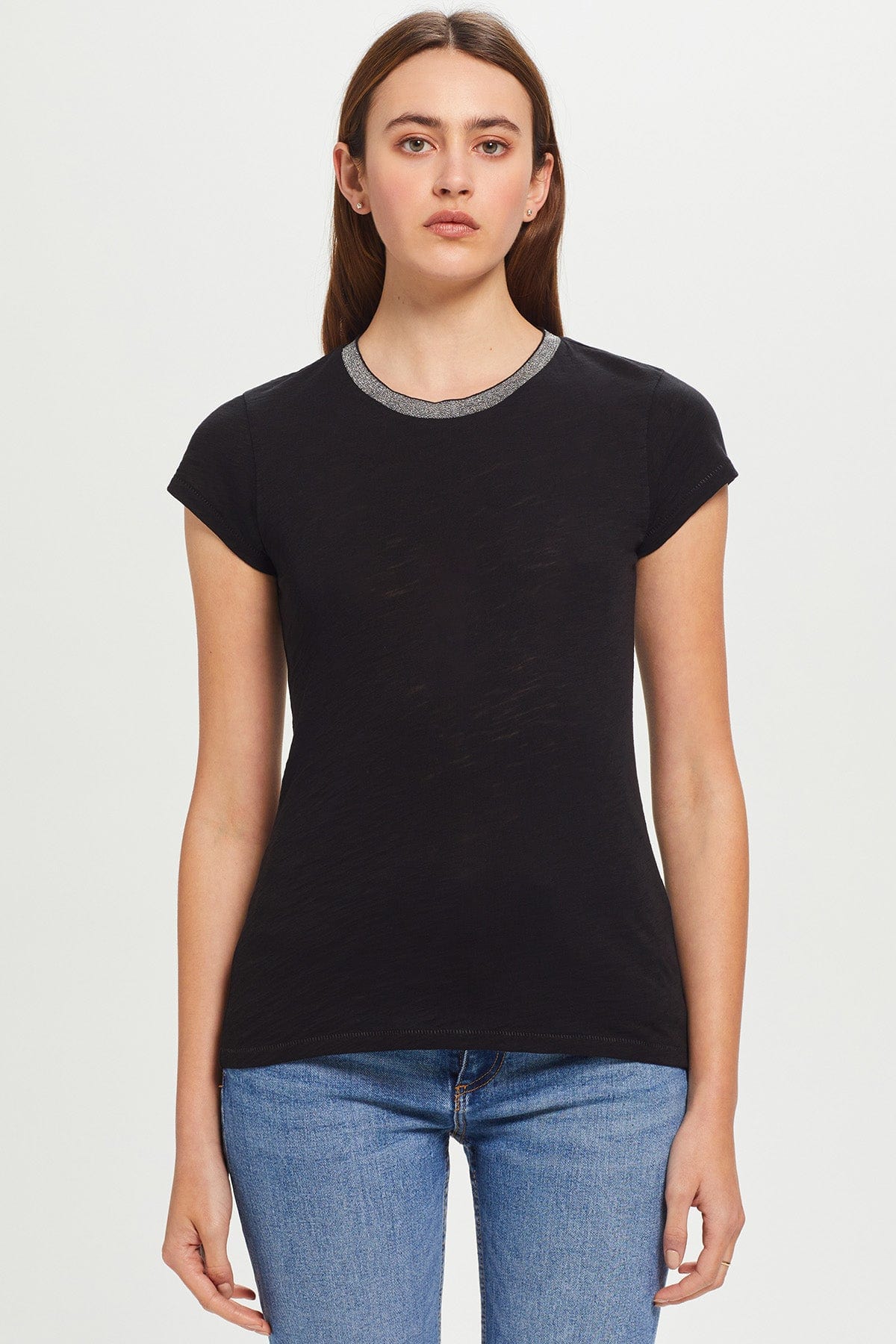 Goldie LeWinter SALE XS / Black Pavé Ringer Tee