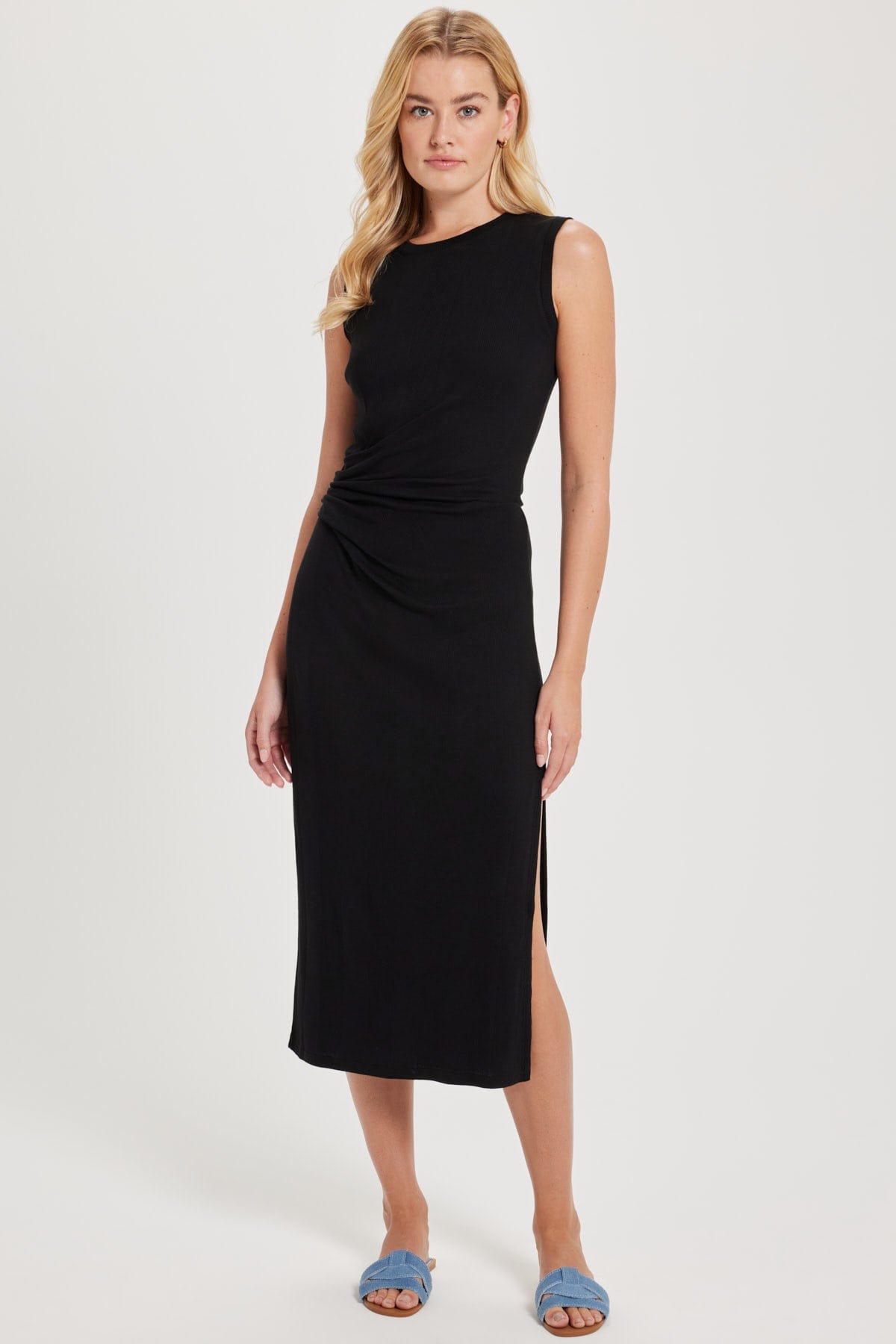 Goldie LeWinter SALE XS / Black Selene Midi Dress