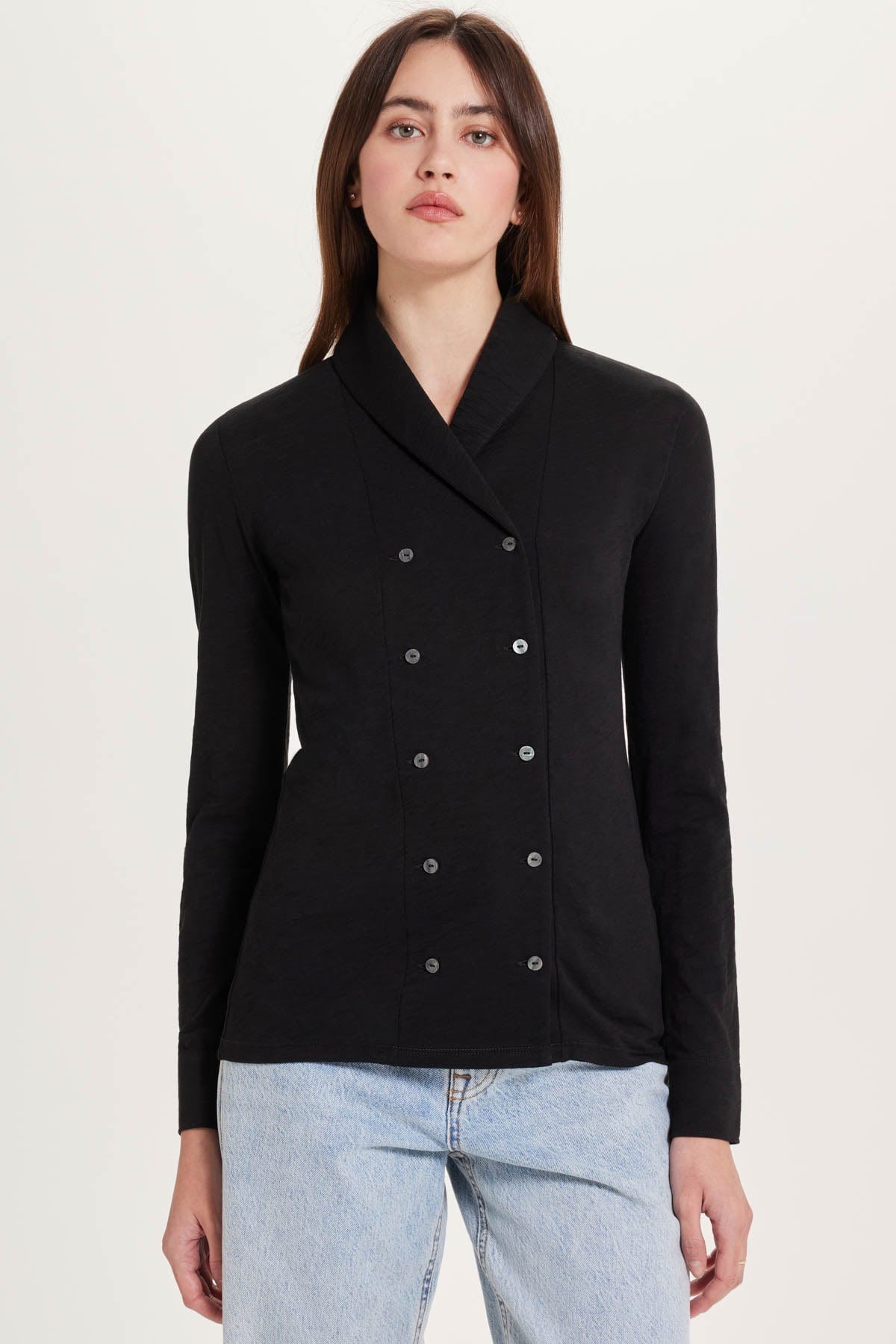 Goldie LeWinter SALE XS / Black Sylvia Double Breasted Shirt