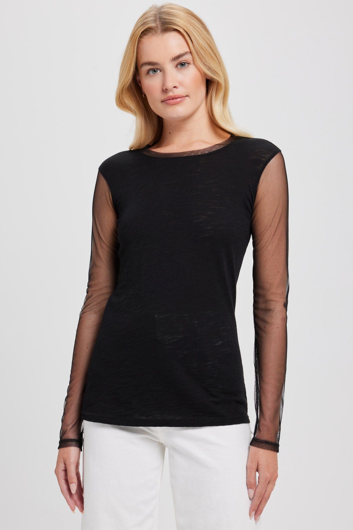 Goldie LeWinter SALE XS / Black Tulle Long Sleeve Tee