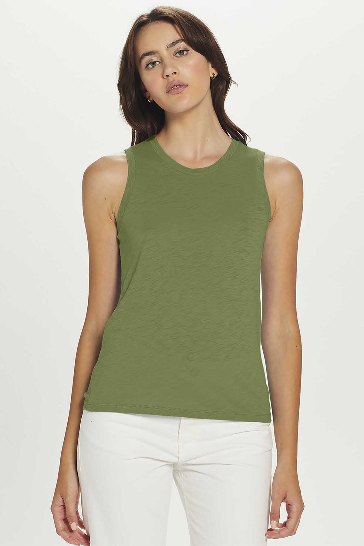 Goldie LeWinter SALE XS / Loden Signature Slub Crew Tank