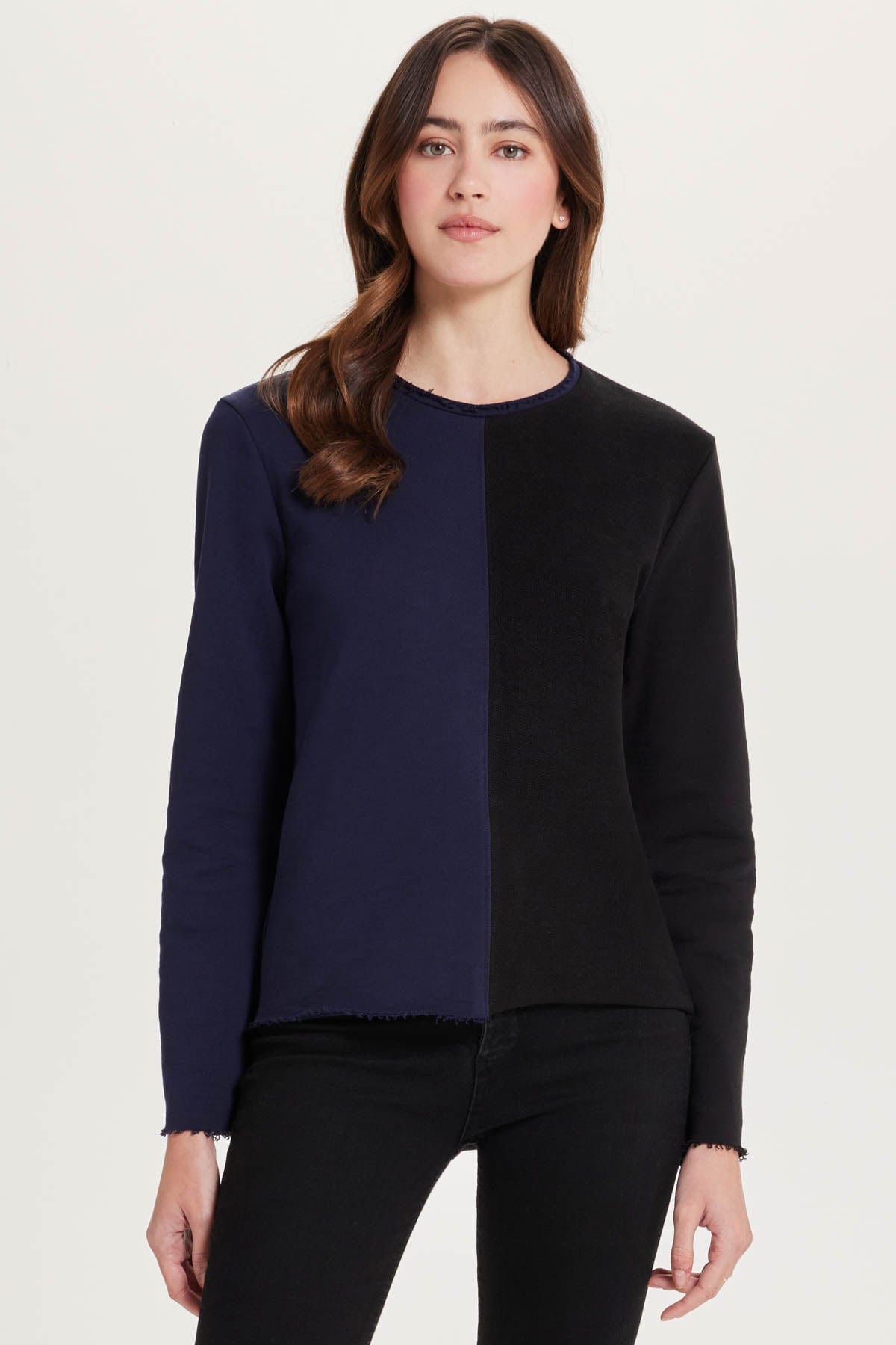 Goldie LeWinter SALE XS / Navy / Black Melrose Colorblock Sweatshirt