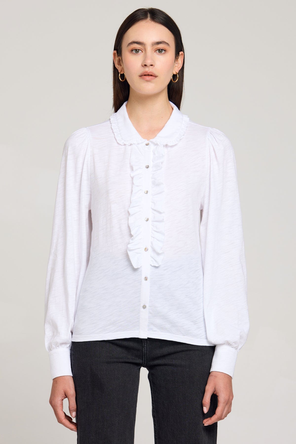 Goldie LeWinter SALE XS / White Josephine Tuxedo Shirt