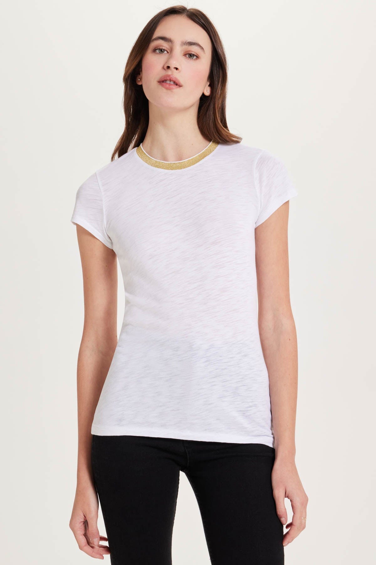 Goldie LeWinter SALE XS / White Pavé Ringer Tee