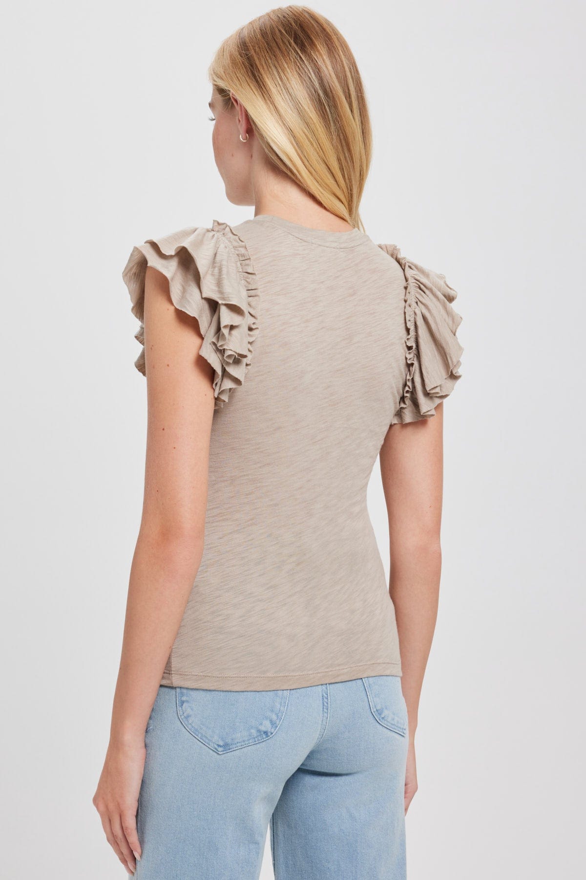 Goldie LeWinter TEES Double Ruffle Shell