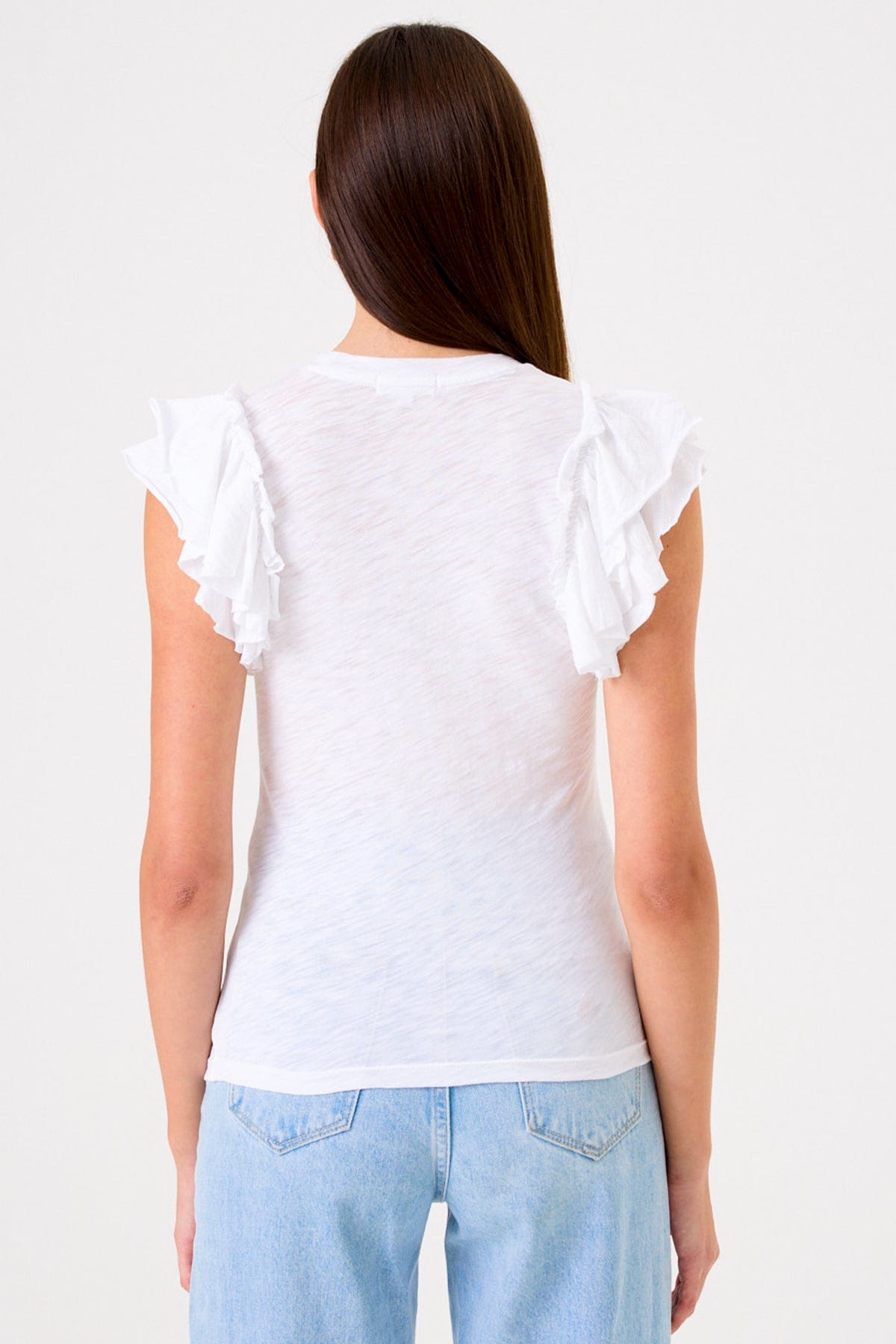 Goldie LeWinter TEES Double Ruffle Shell