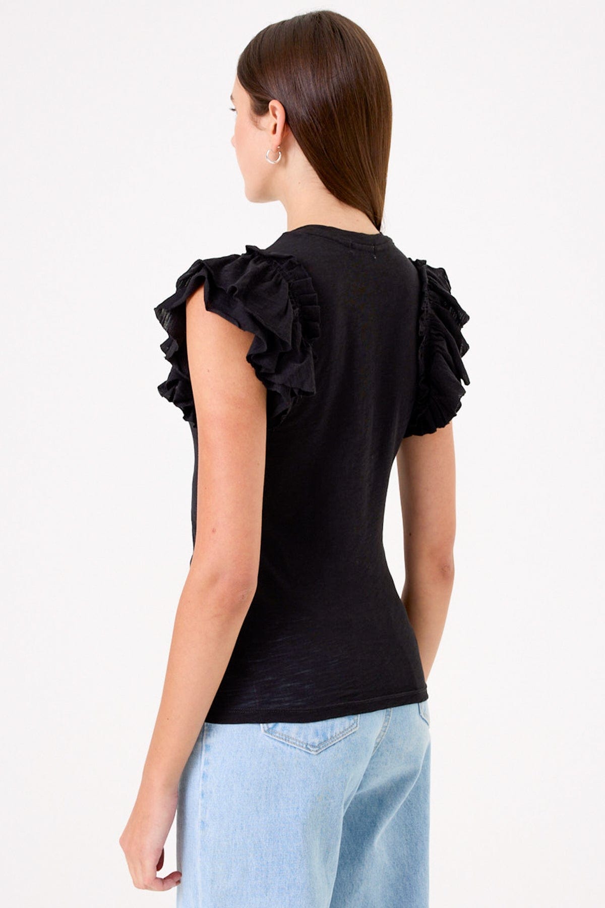 Goldie LeWinter TEES Double Ruffle Shell