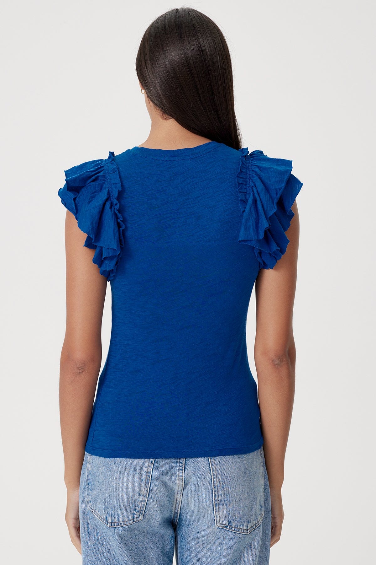 Goldie LeWinter TEES Double Ruffle Shell