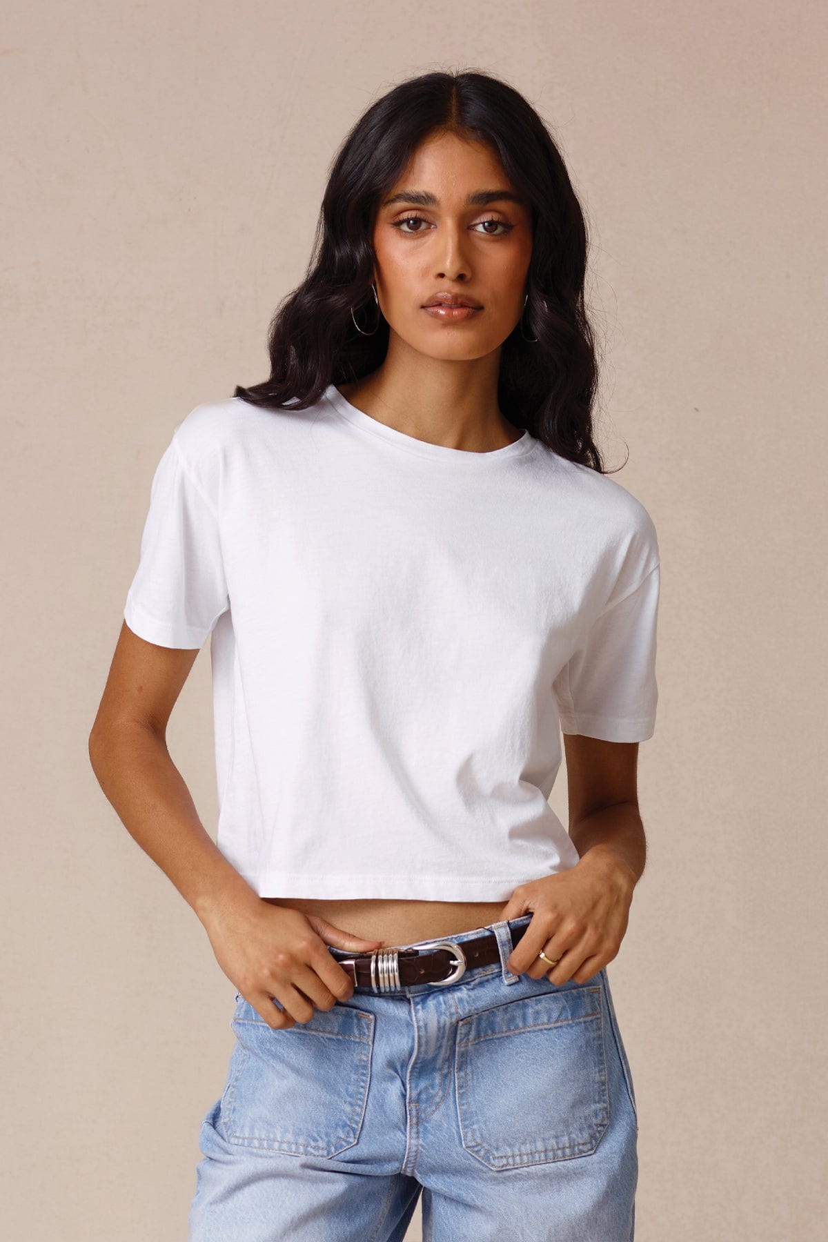 Goldie LeWinter TEES Organic Crop Girlfriend Tee