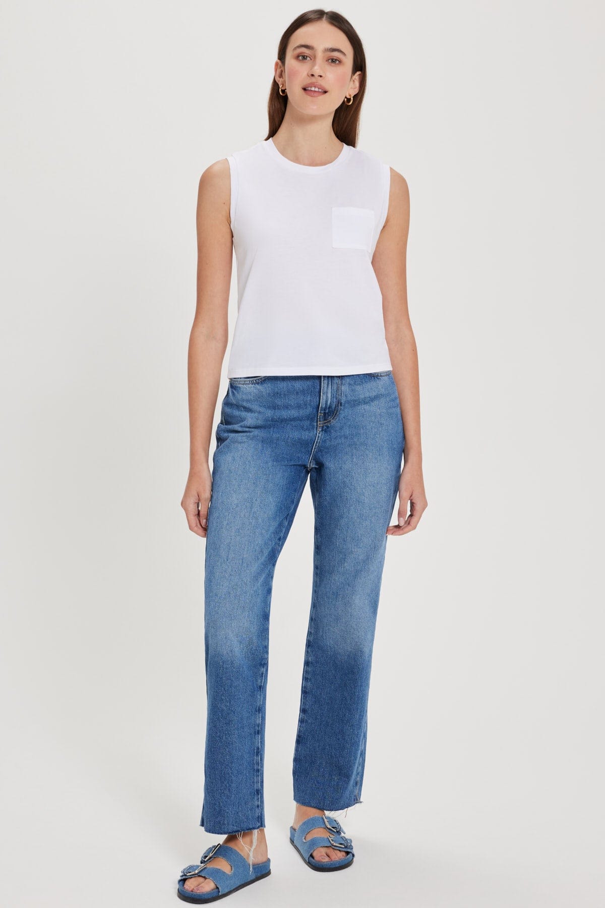 Goldie LeWinter TEES Organic Cropped Pocket Tank