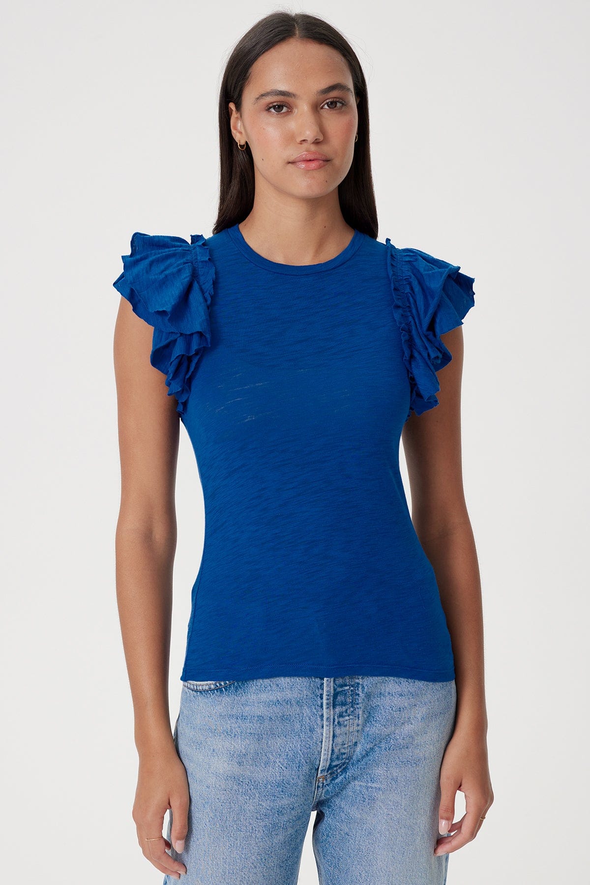 Goldie LeWinter TEES XS / Limoges Double Ruffle Shell