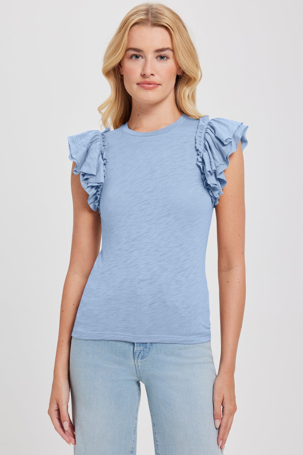 Goldie LeWinter TEES XS / Placid Double Ruffle Shell