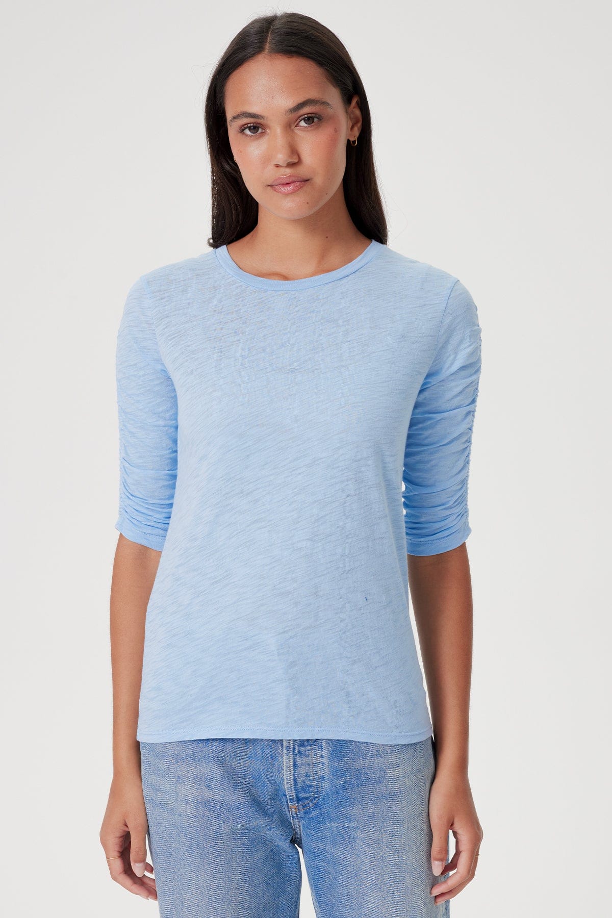 Goldie LeWinter TEES XS / Placid Ruched Half Sleeve Tee