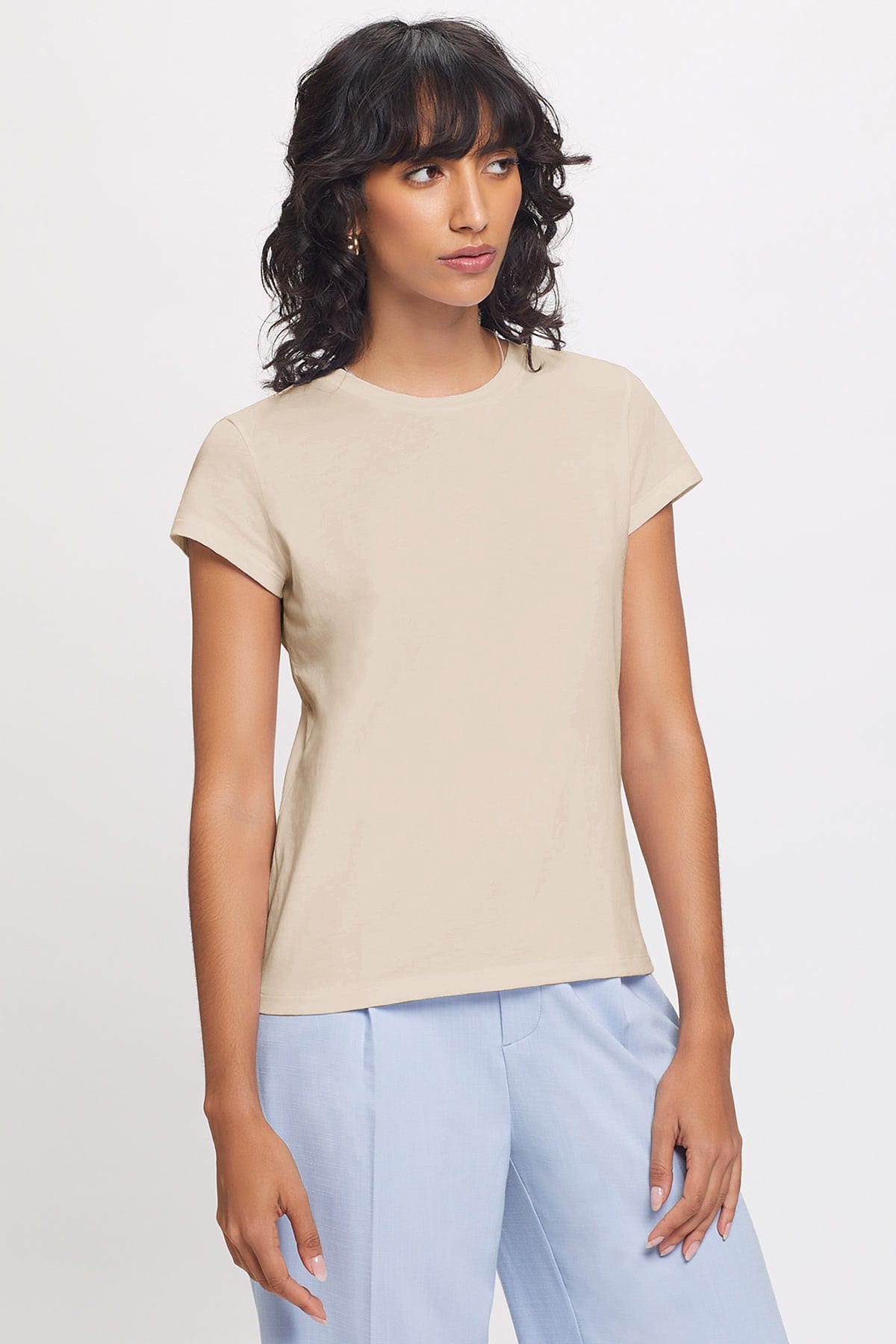 Goldie LeWinter TEES XS / Sand Organic Crew Neck Tee