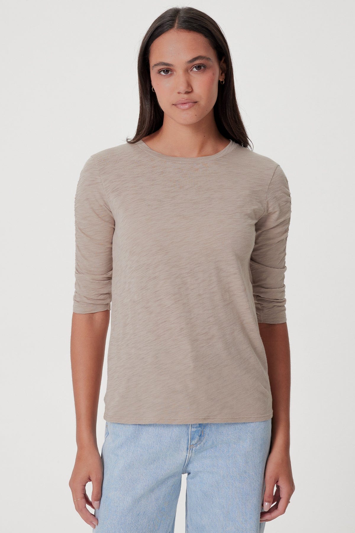 Goldie LeWinter TEES XS / String Ruched Half Sleeve Tee