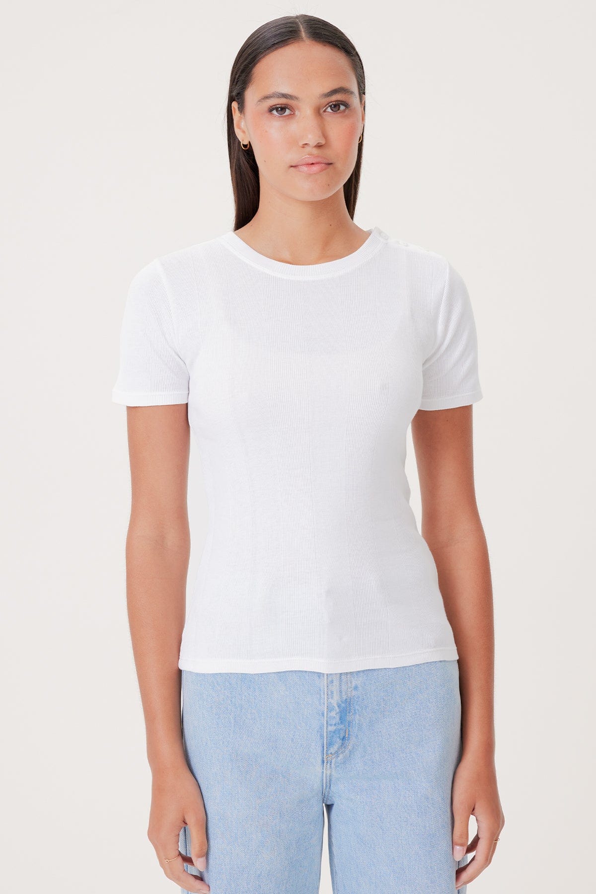 Goldie LeWinter TEES XS / White Beatrice Tee