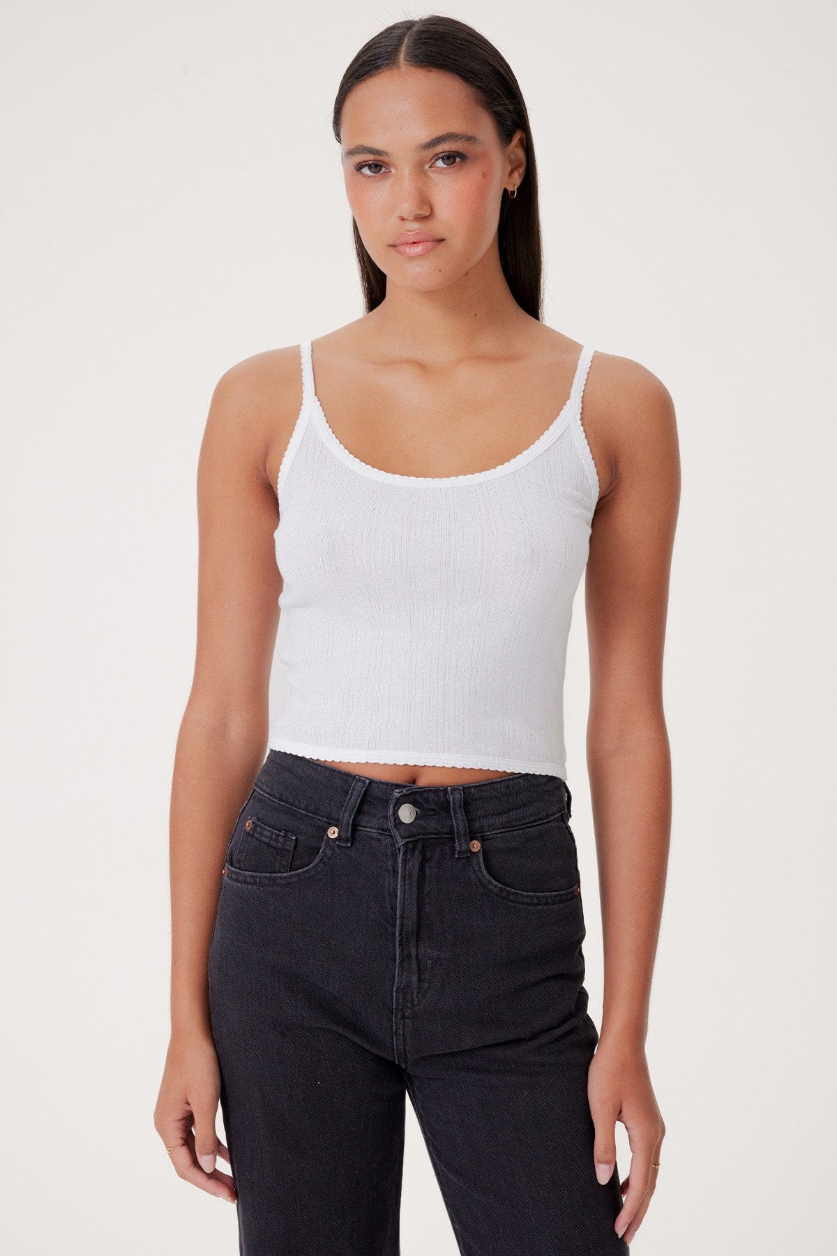 Goldie LeWinter TEES XS / White Ellie Cropped Cami