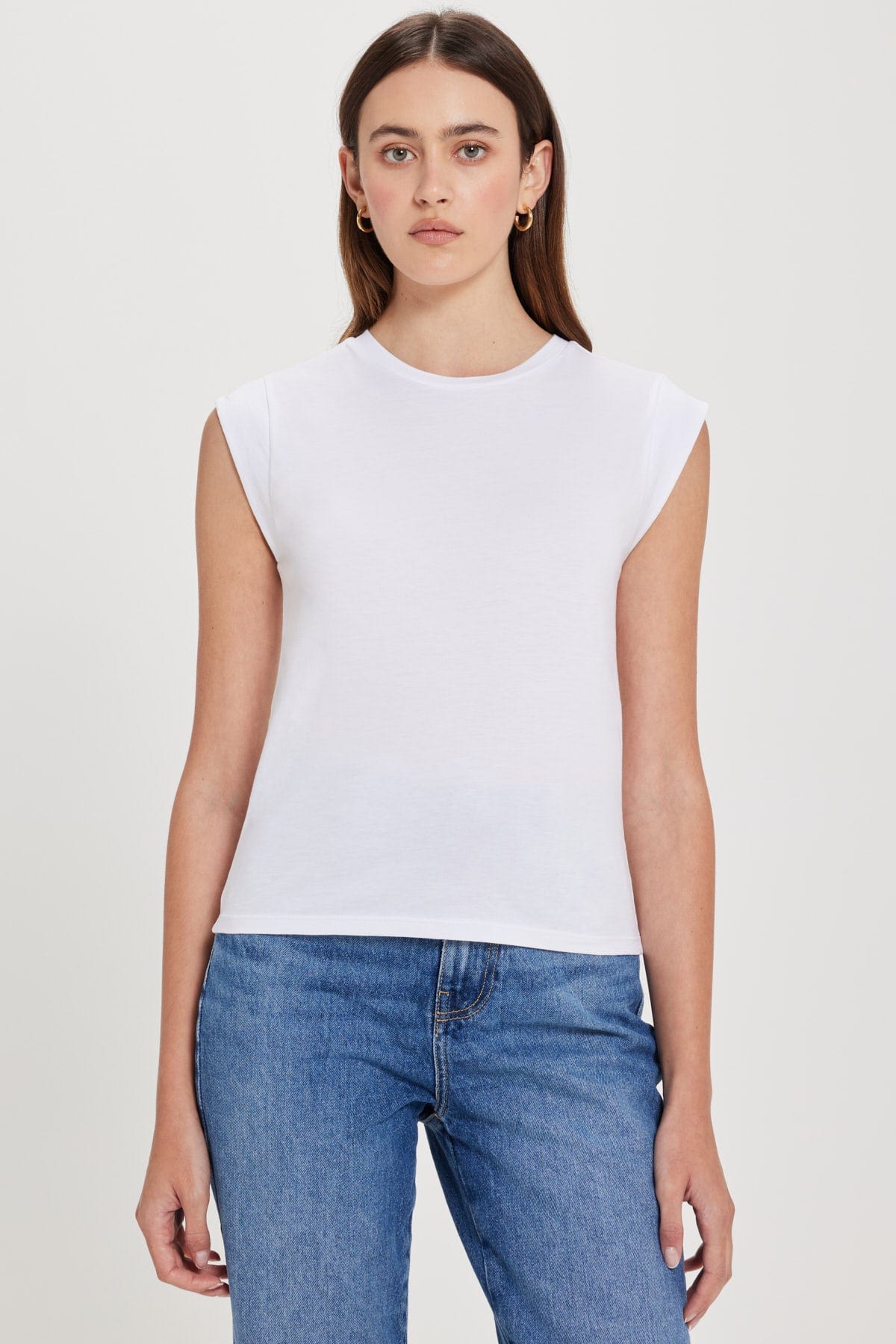 Goldie LeWinter TEES XS / White Organic Cap Sleeve Tee