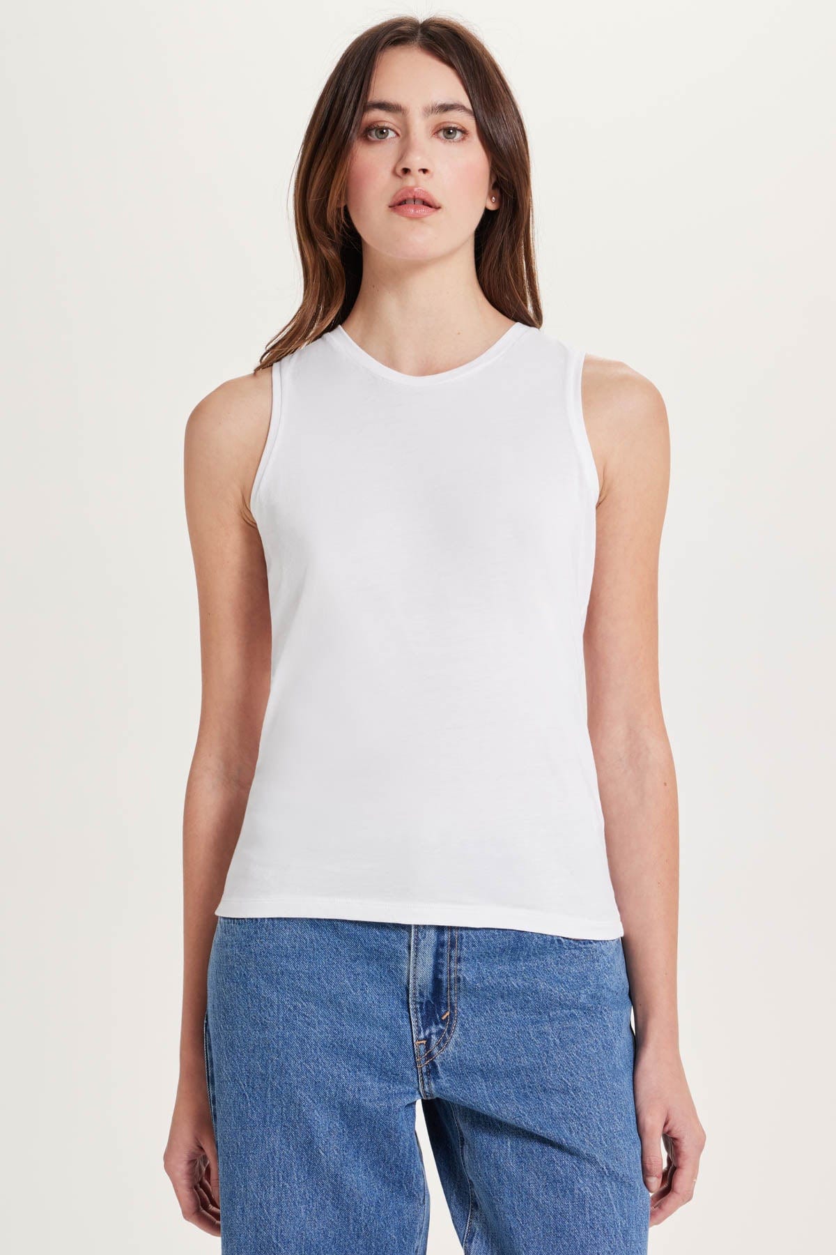 Goldie LeWinter TEES XS / White Organic Crew Tank