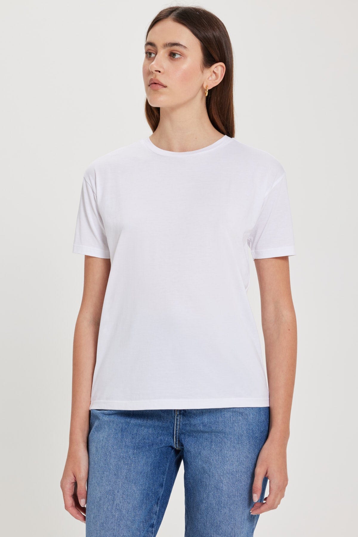 Goldie LeWinter TEES XS / White Organic Girlfriend Tee