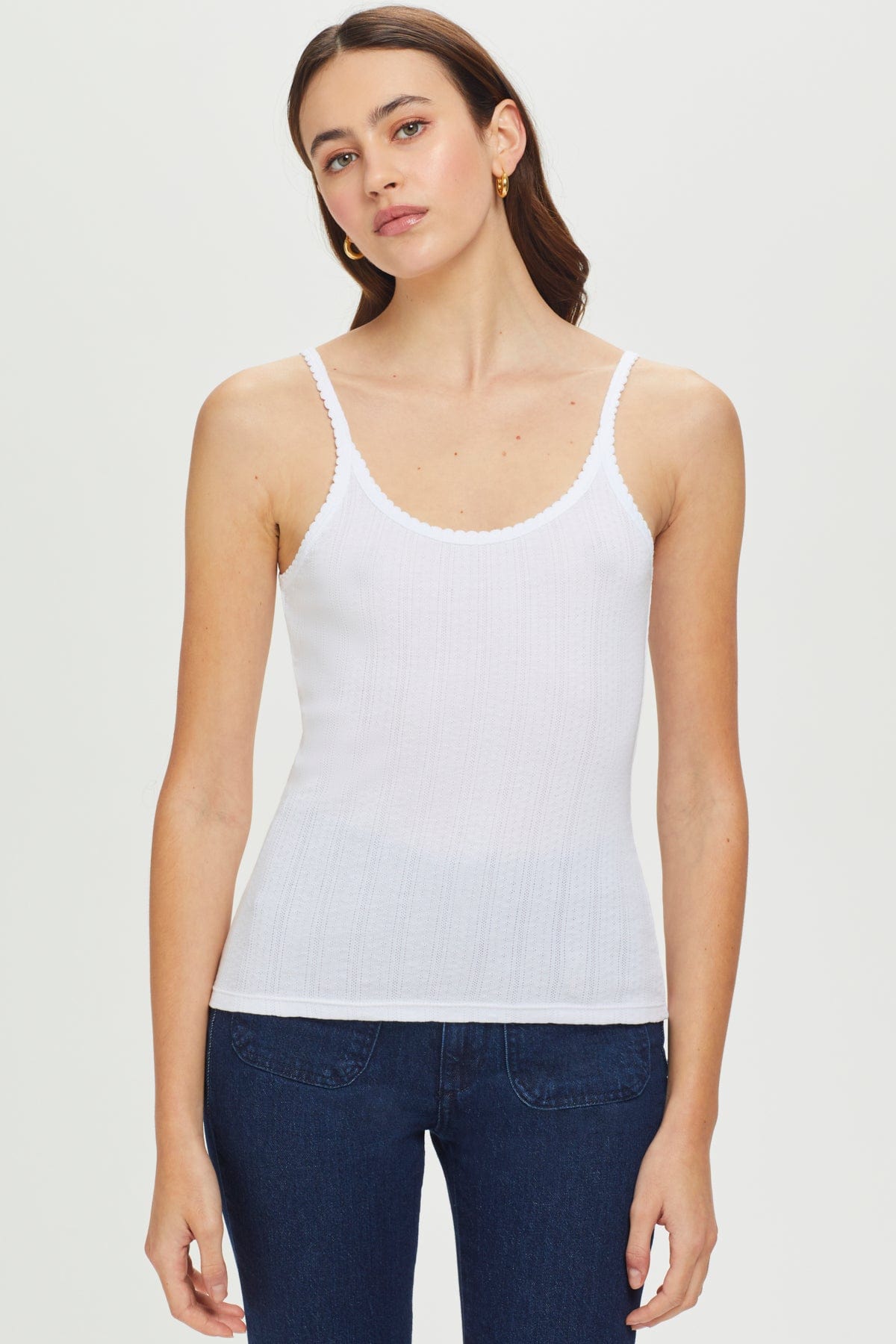 Goldie LeWinter TEES XS / White Pointelle Cami