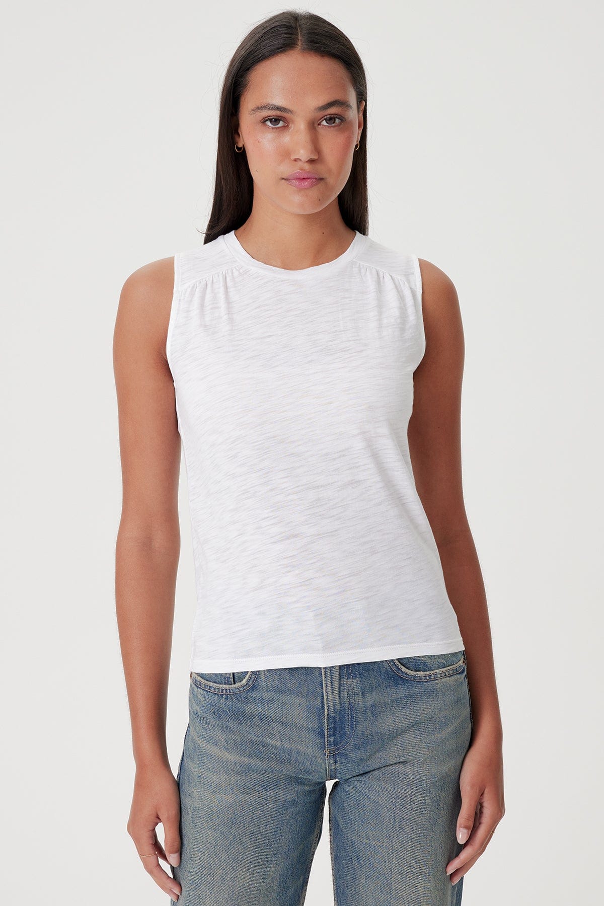 Goldie LeWinter TEES XS / White Riley Raglan Shell