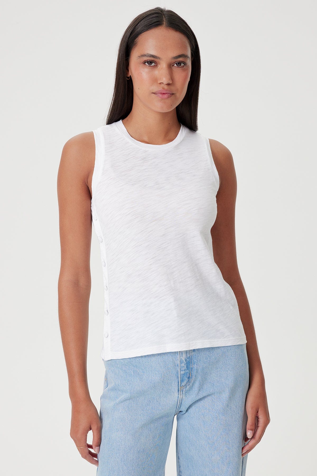 Goldie LeWinter XS / White Sophie Button Tank