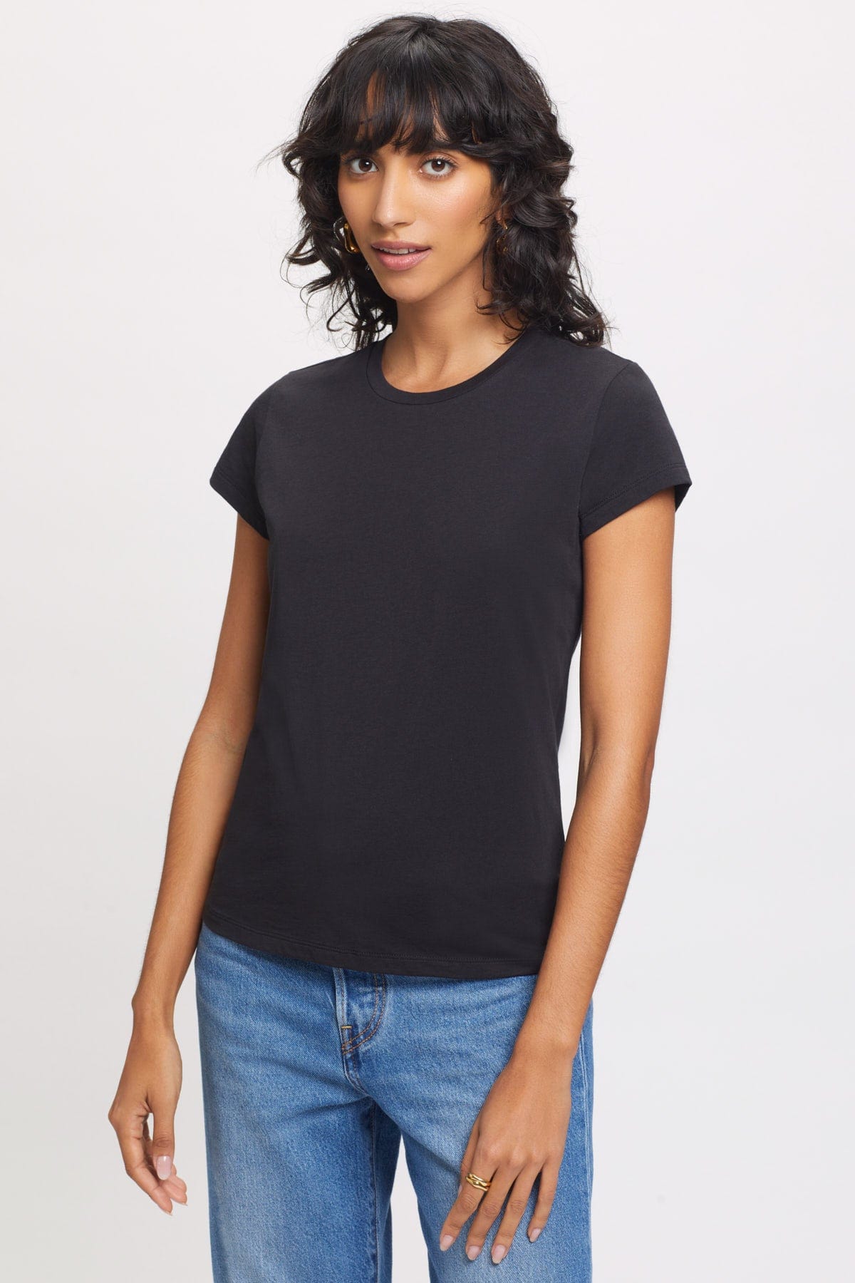 Goldie LeWinter TEES XS / Black Organic Crew Neck Tee