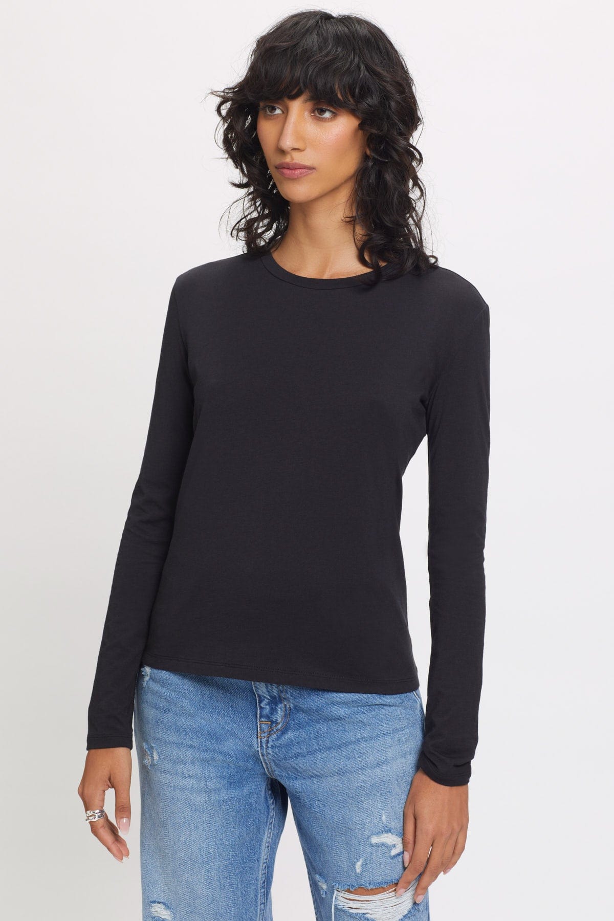 Goldie LeWinter TEES XS / Black Organic Long Sleeve Tee