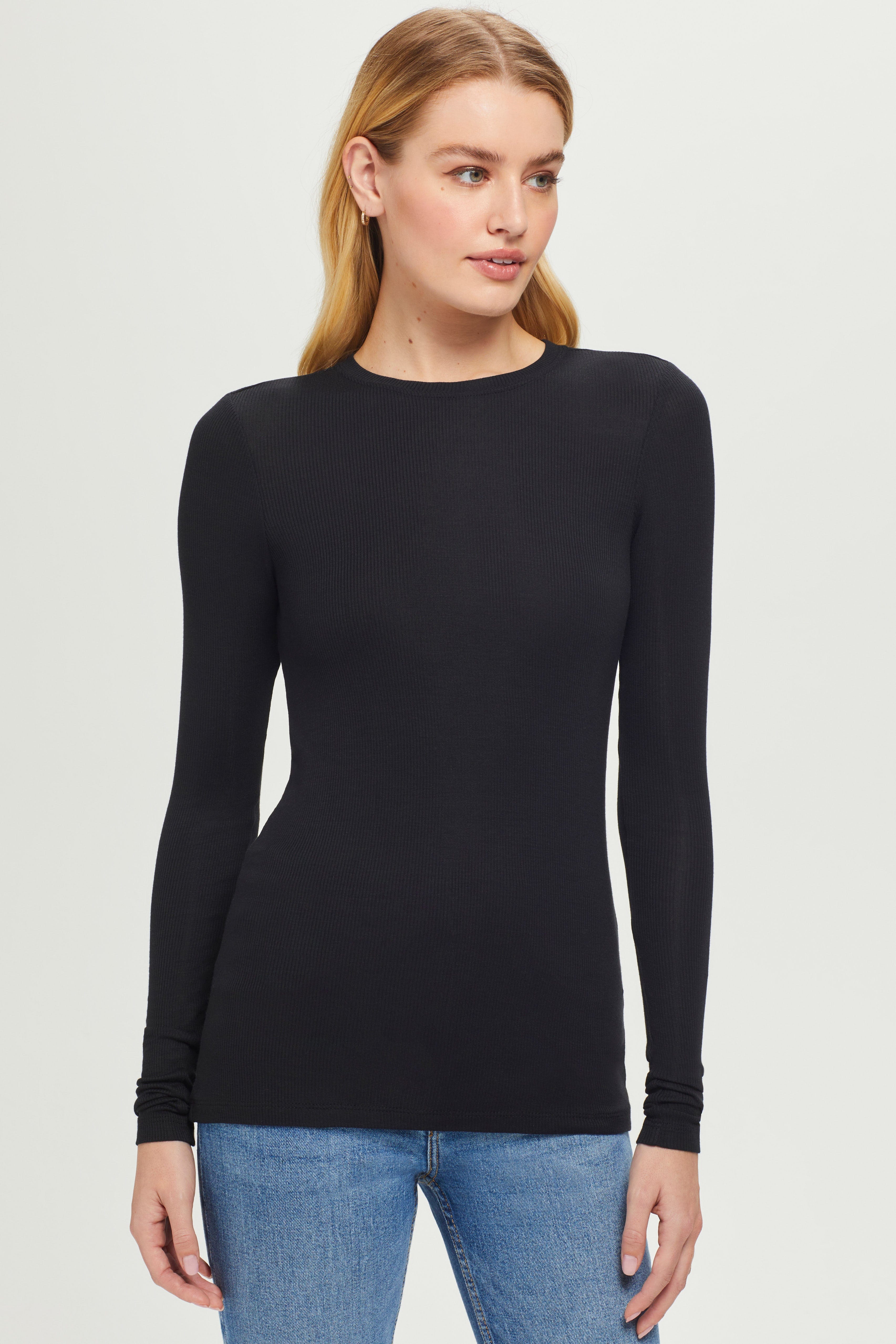 Goldie LeWinter TEES XS / Black Ribbed Long Sleeve Tee